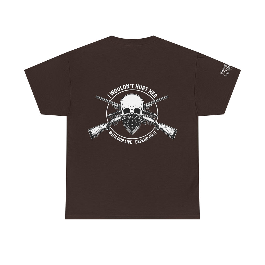 Protective Dad-Rifles T-Shirt | Here’s Your Warning | White Font