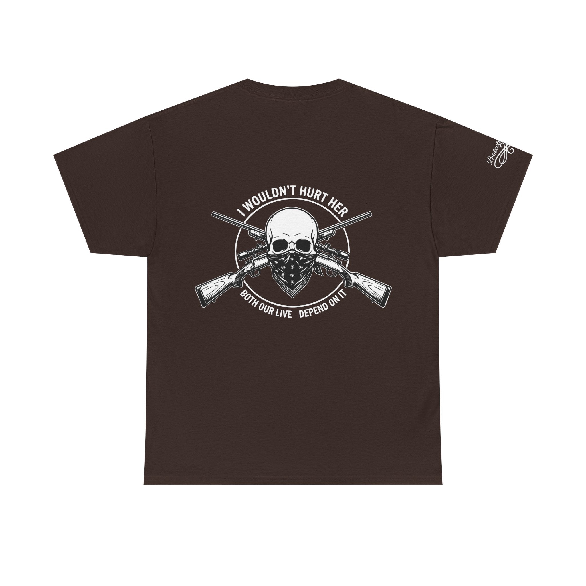 Protective Dad-Rifles T-Shirt | Here’s Your Warning | White Font