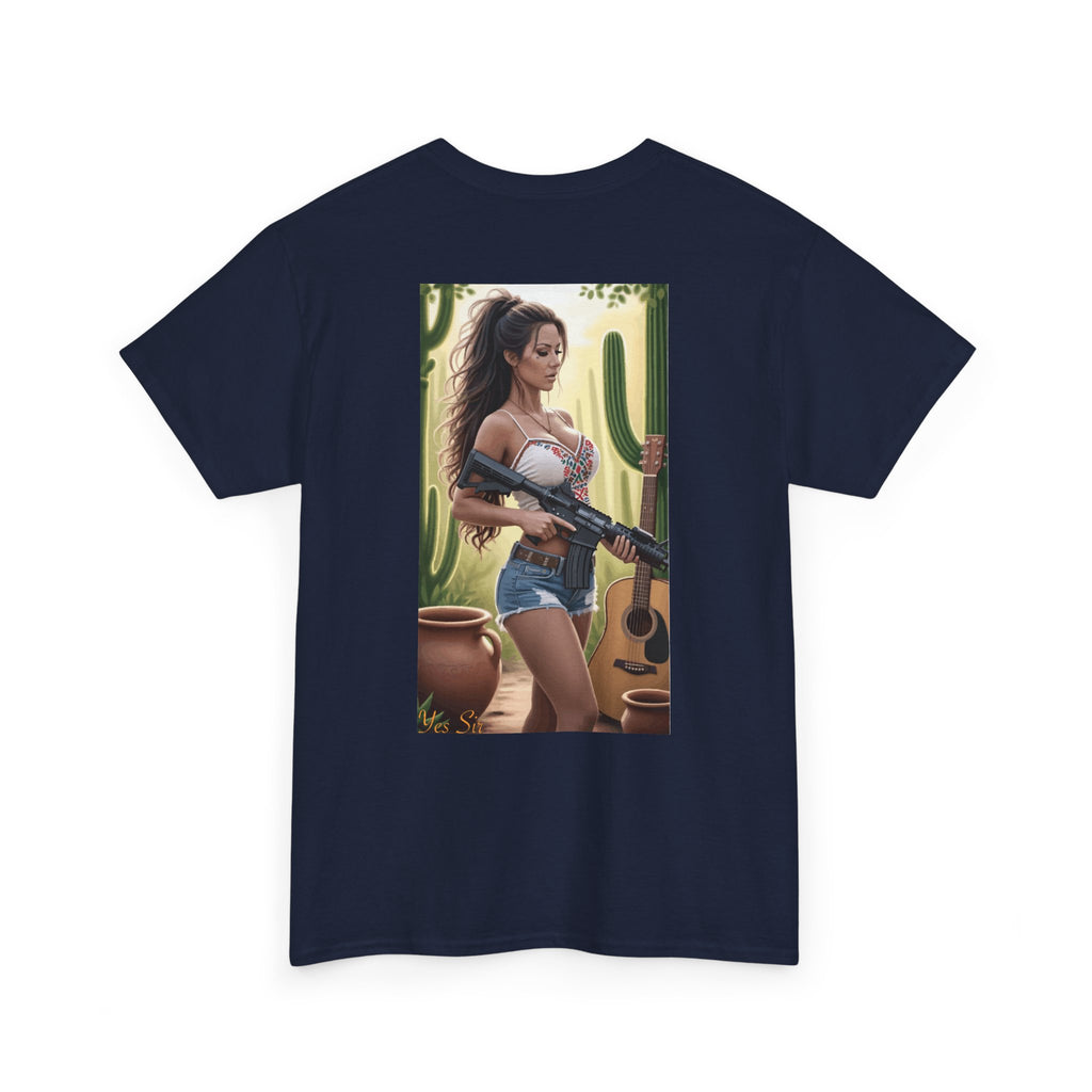 Nice Guitar-Yes Sir T-Shirt | Parental Advisory for the Bearded