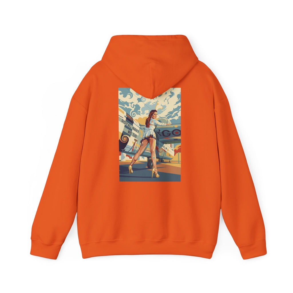 Yes Sir-Pin Up Stewardess Hoodie | Parental Advisory  for the Bearded