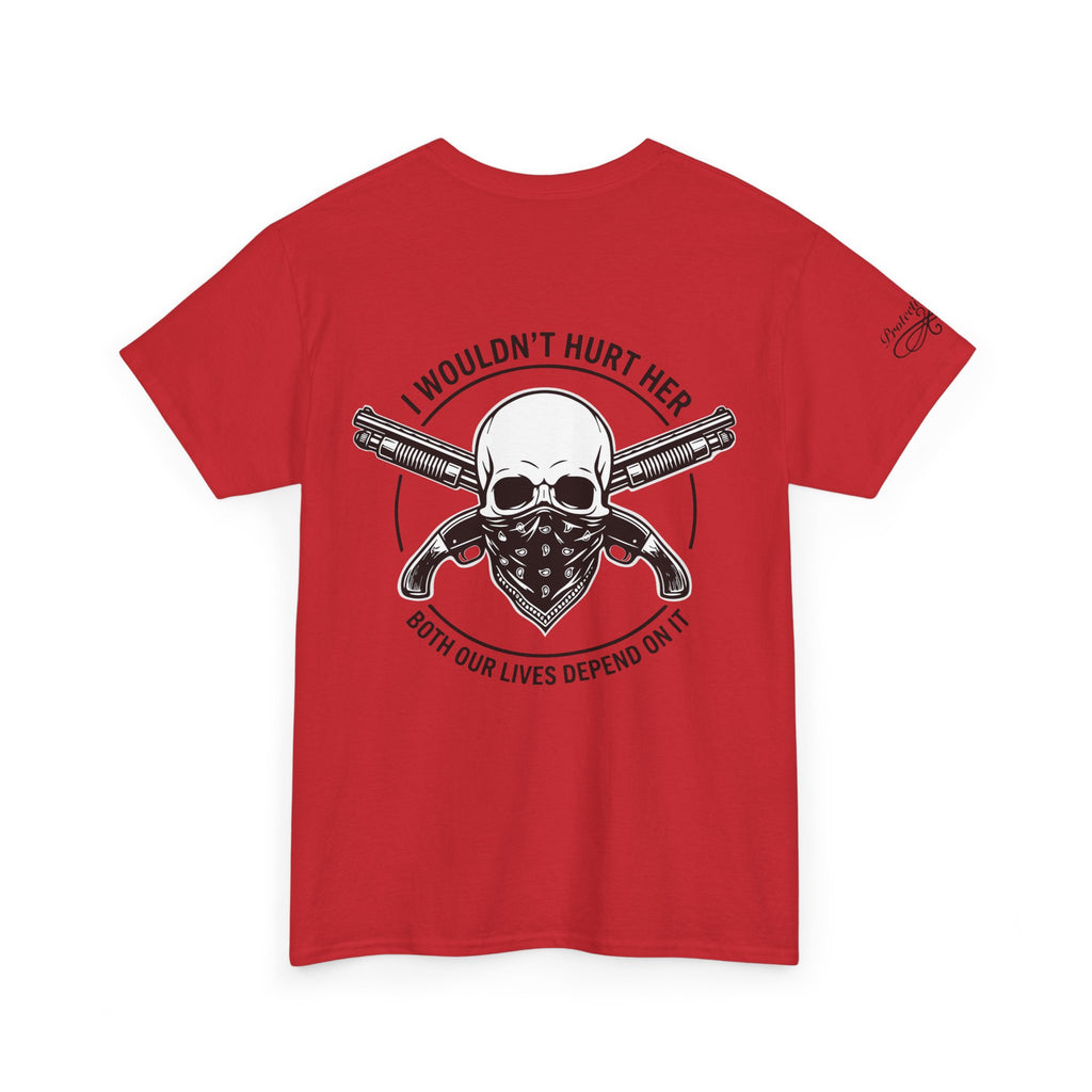 Protective Dad Sawed Off Shotguns T-Shirt | Here’s Your Warning