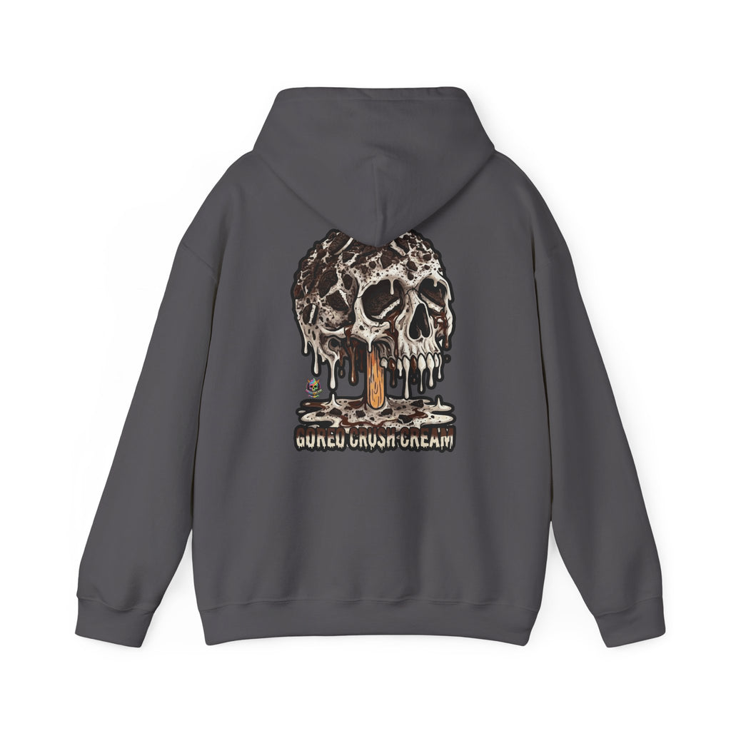 Skullcream-Goreo Crush Cream Hoodie | Dripping Skull Graphic
