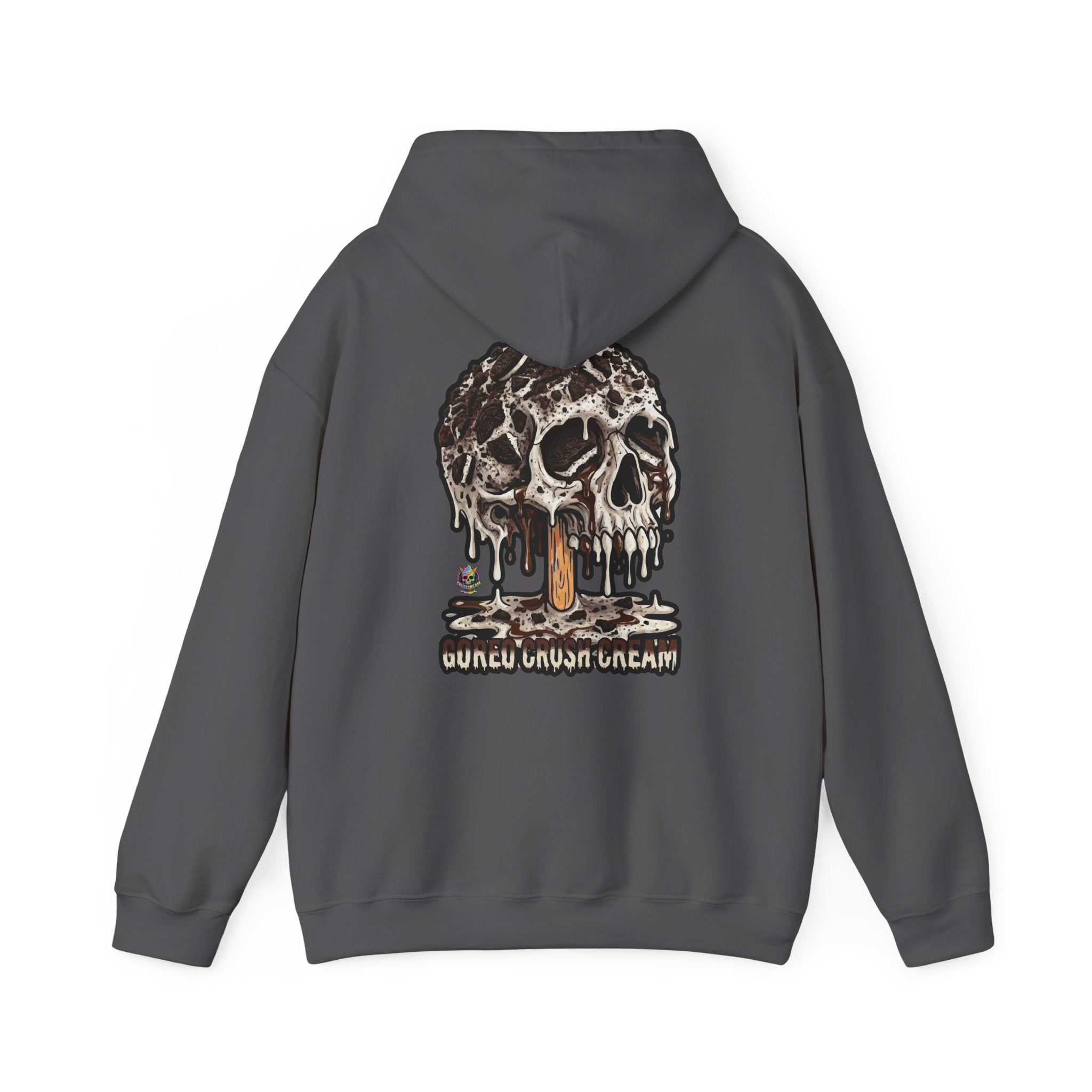 Skullcream-Goreo Crush Cream Hoodie | Dripping Skull Graphic