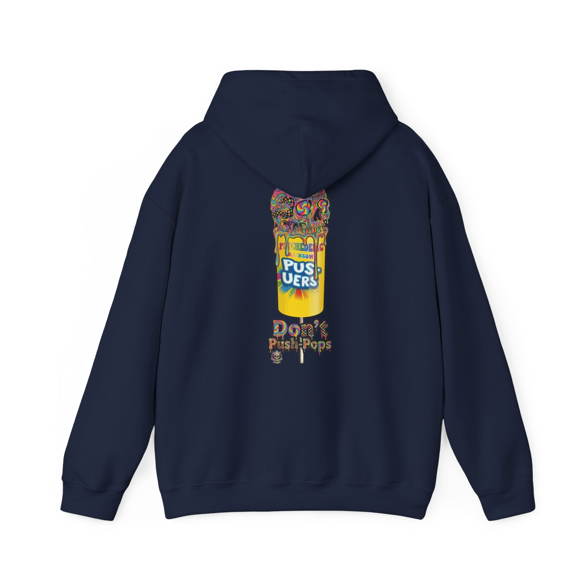 Skullcream-Don’t Push-Pops Hoodie | Dripping Skull Graphic
