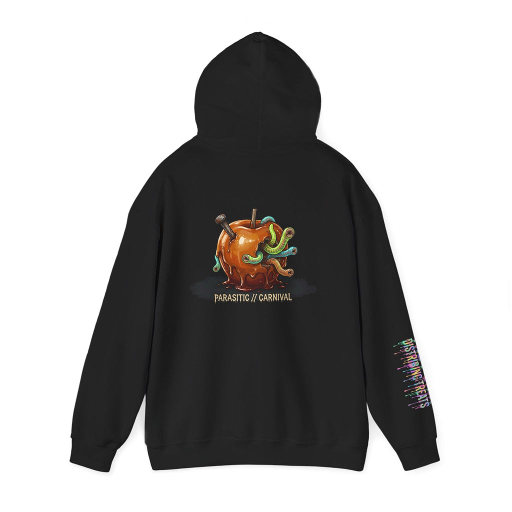 Skullcream Creepy Candy Apple Hoodie — 'Parasitic Carnival' Graphic Pullover