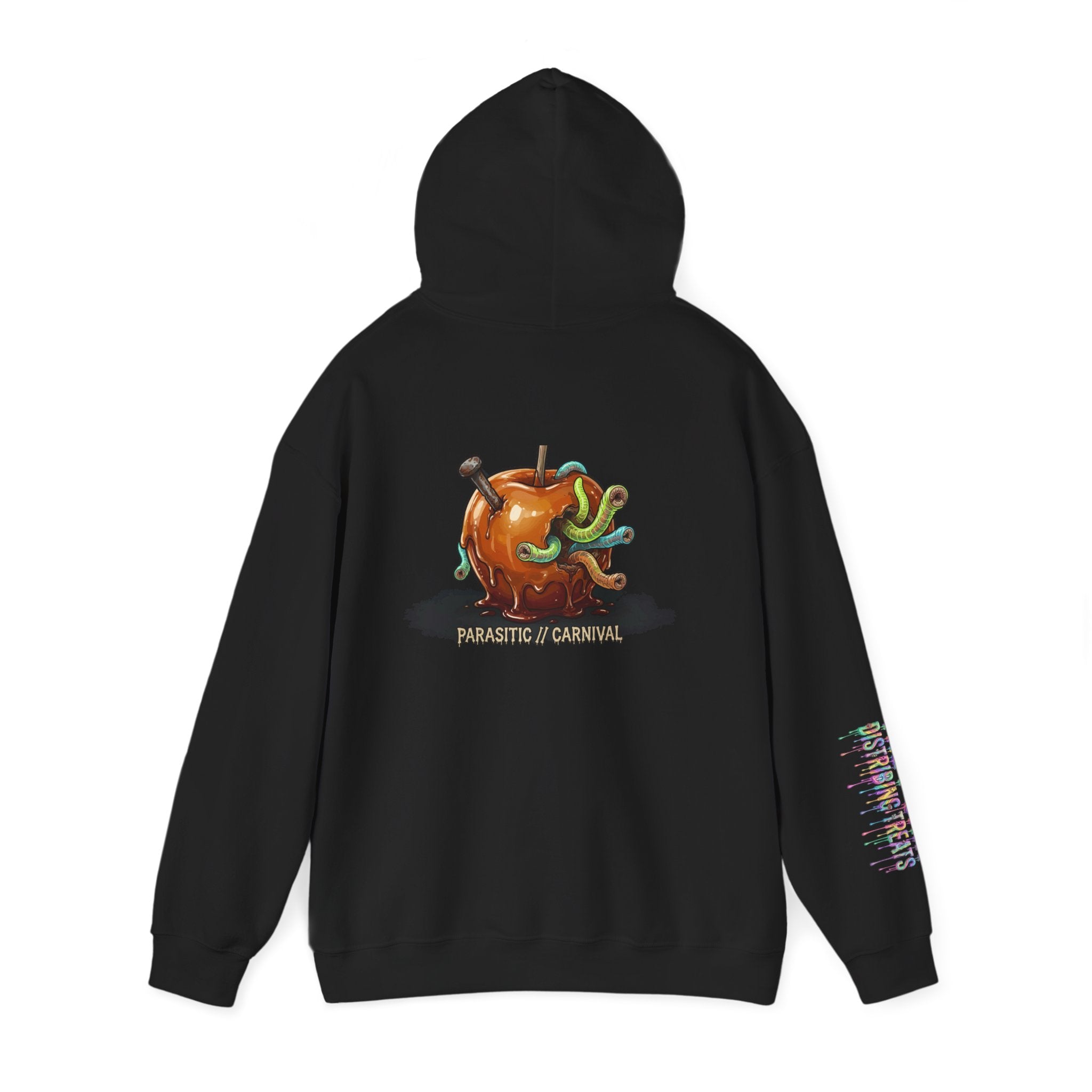 Skullcream Creepy Candy Apple Hoodie — 'Parasitic Carnival' Graphic Pullover