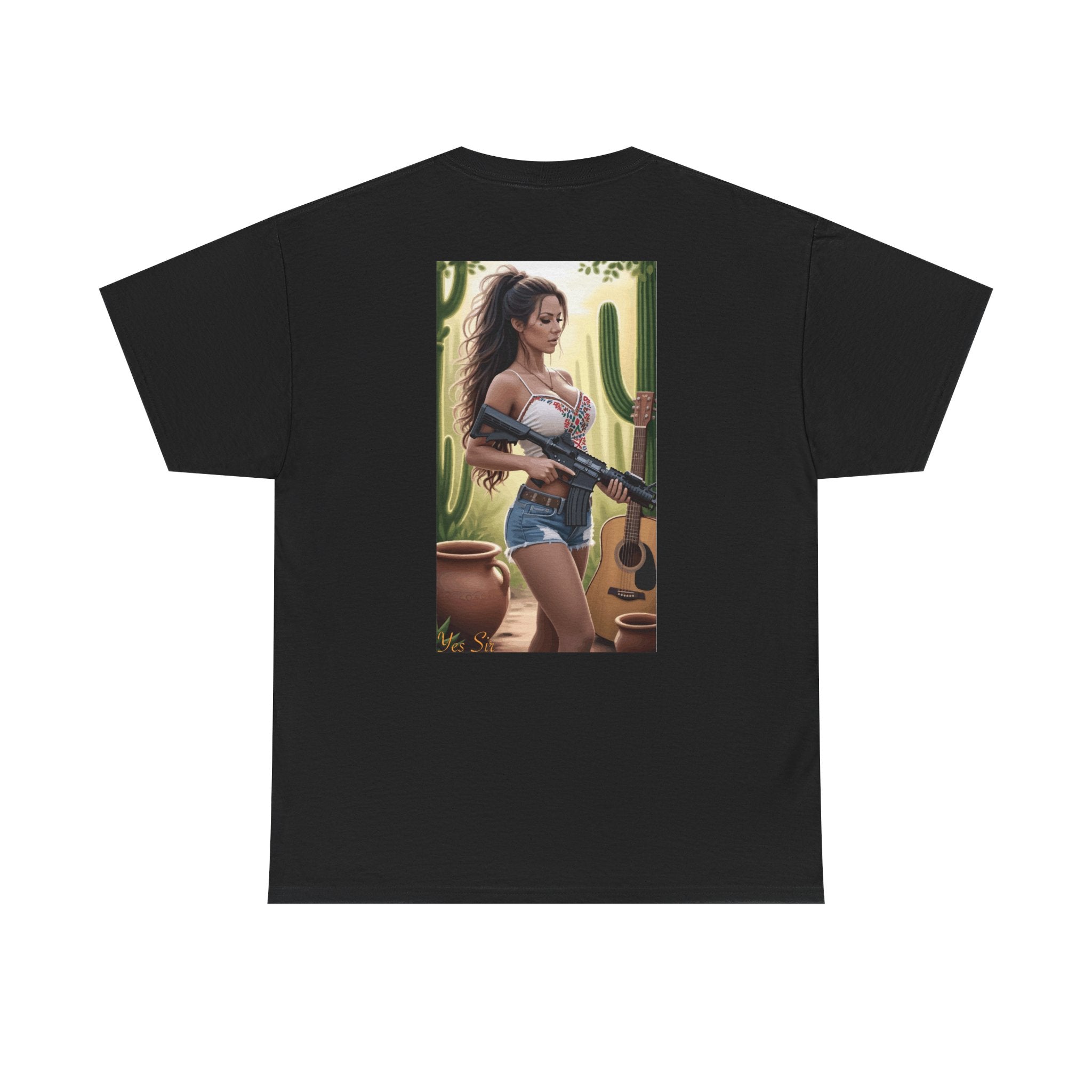 Nice Guitar-Yes Sir T-Shirt | Parental Advisory for the Bearded