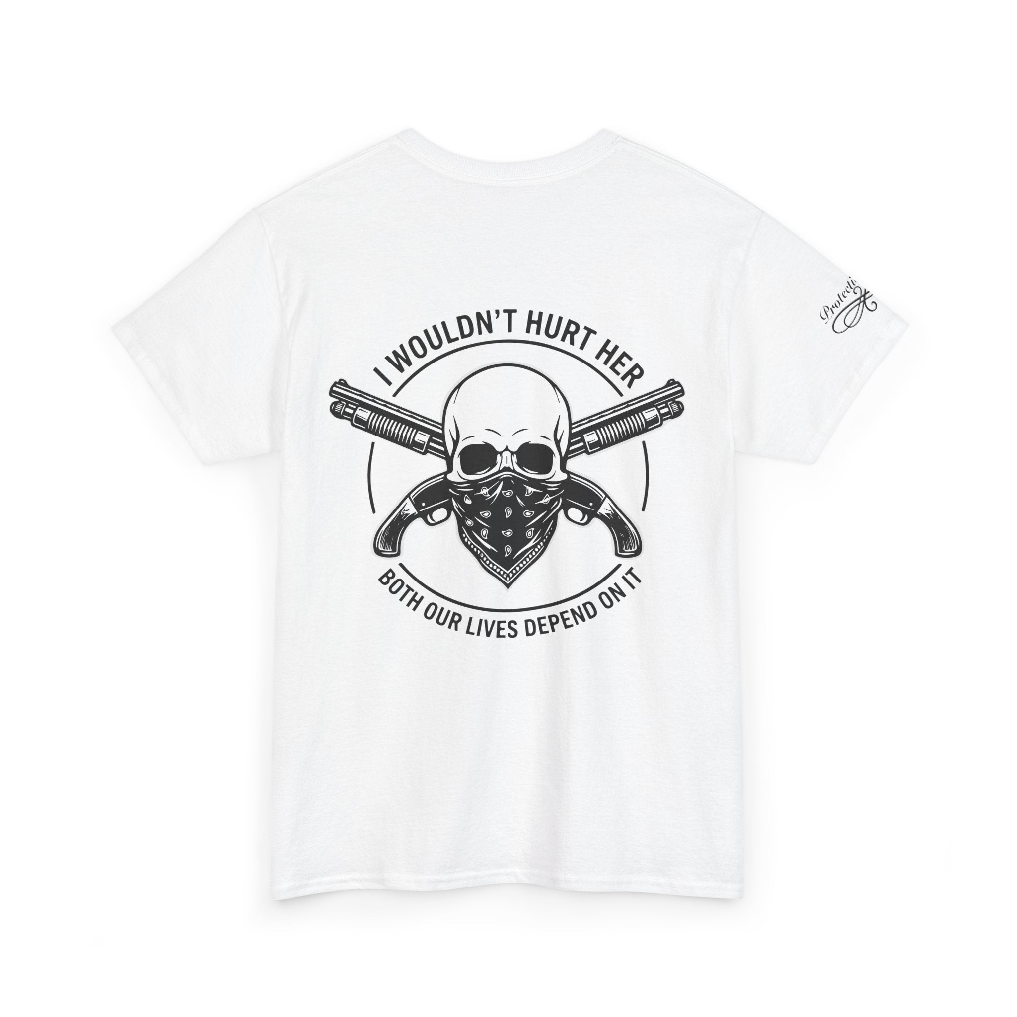 Protective Dad Sawed Off Shotguns T-Shirt | Here’s Your Warning