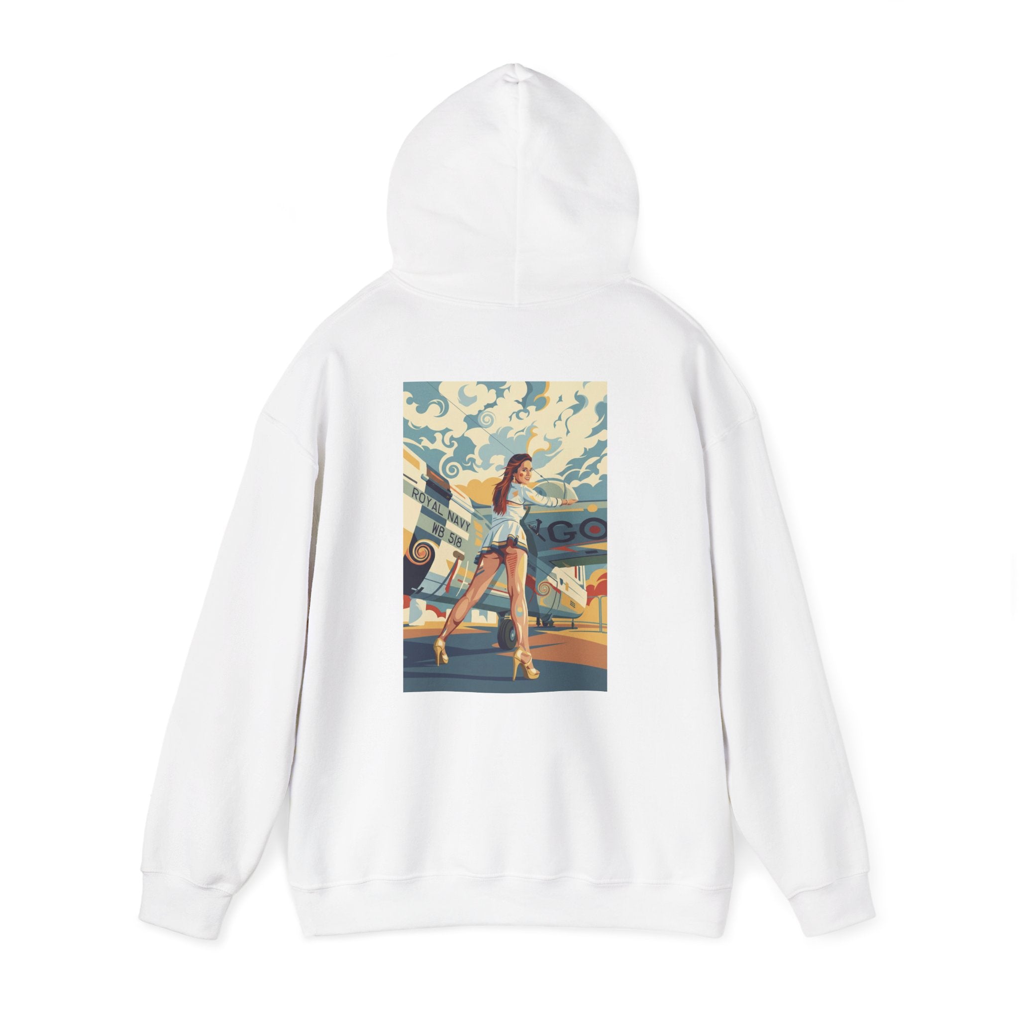 Yes Sir-Pin Up Stewardess Hoodie | Parental Advisory  for the Bearded
