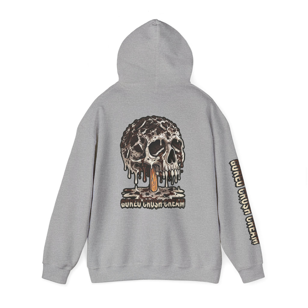 Skullcream-Goreo Crush Cream Hoodie | Dripping Skull Graphic