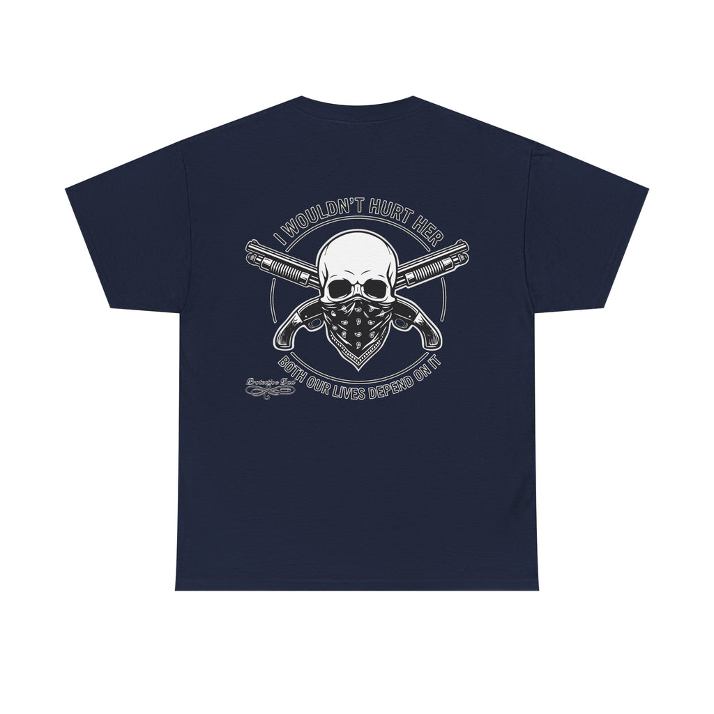Protective Dad Sawed Off Shotguns T-Shirt | Here’s Your Warning
