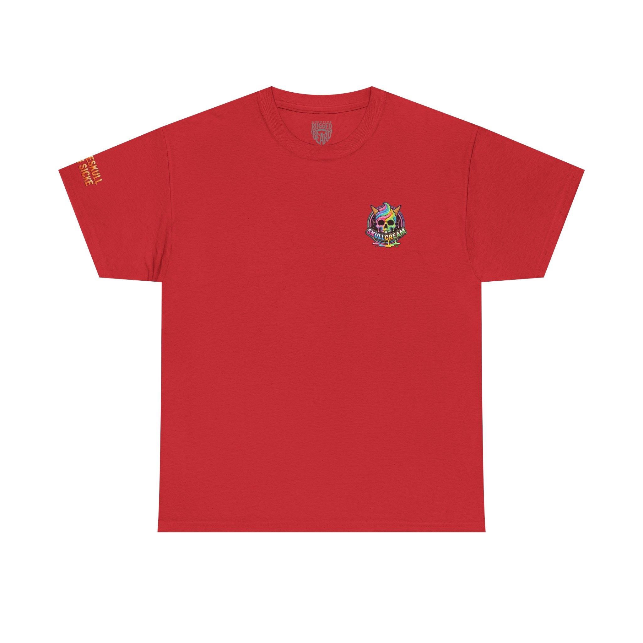 Skullcream-Orangeskull Cream Sickle T-Shirt | Colorful Drip Graphic Tee