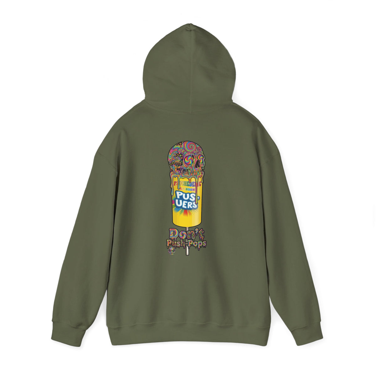 Skullcream-Don’t Push-Pops Hoodie | Dripping Skull Graphic