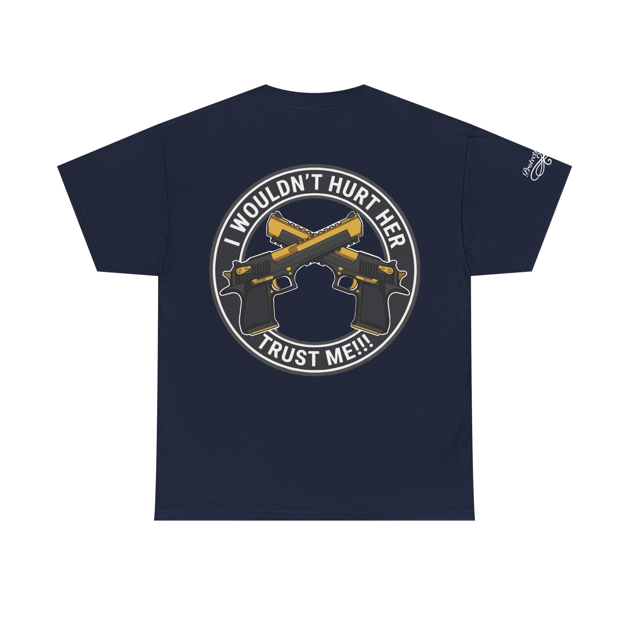 Protective Dad-Pistols T-Shirt | Here’s Your Warning | White Font