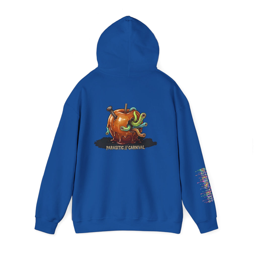 Skullcream Creepy Candy Apple Hoodie — 'Parasitic Carnival' Graphic Pullover