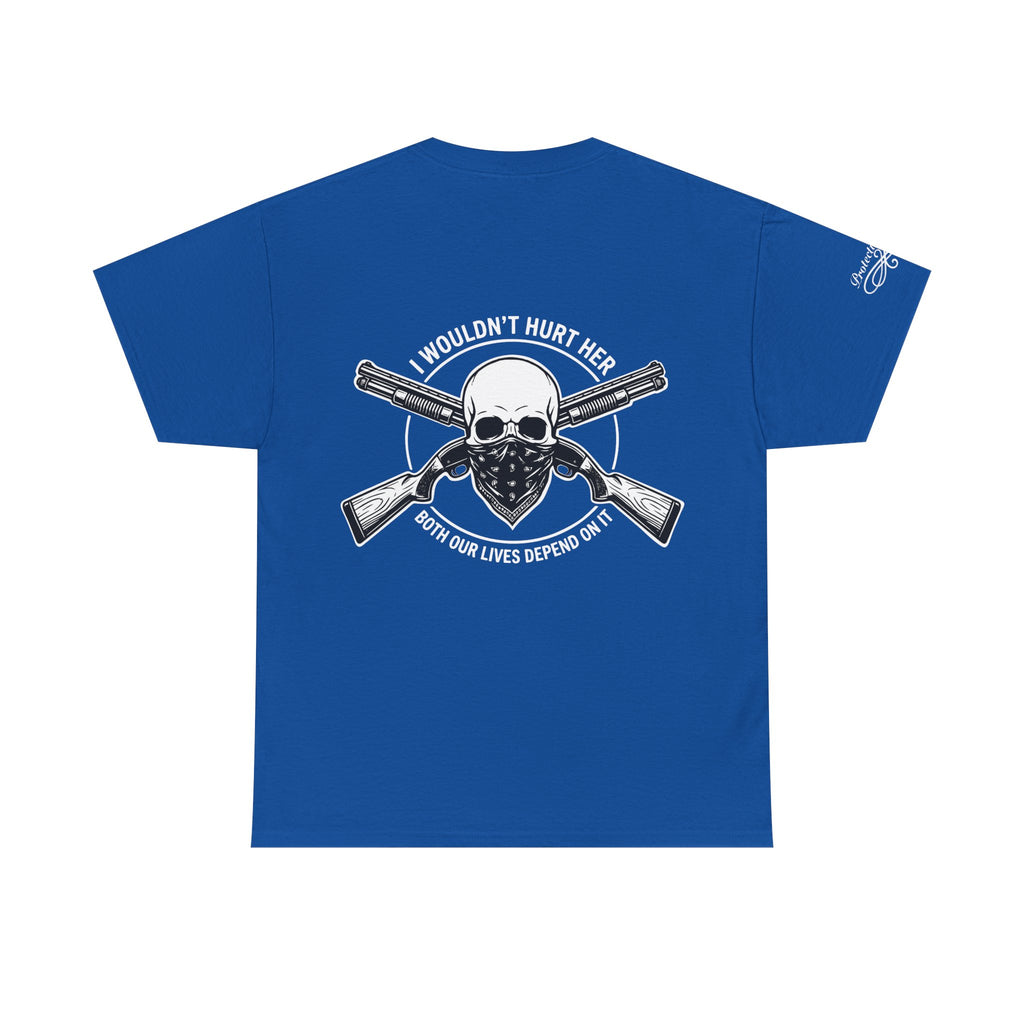 Protective Dad-Shotguns T-Shirt | Here’s Your Warning | White Font