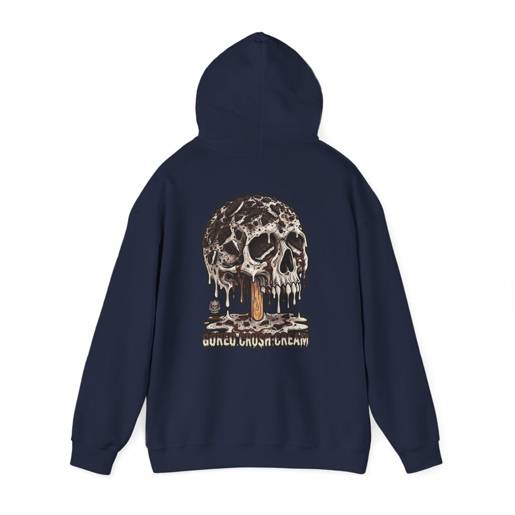 Skullcream-Goreo Crush Cream Hoodie | Dripping Skull Graphic