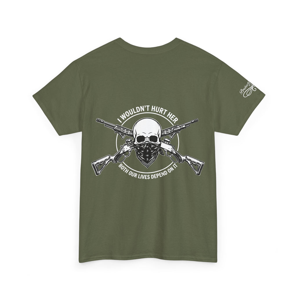 Protective Dad-Lever Actions T-Shirt | Here’s Your Warning | White Font