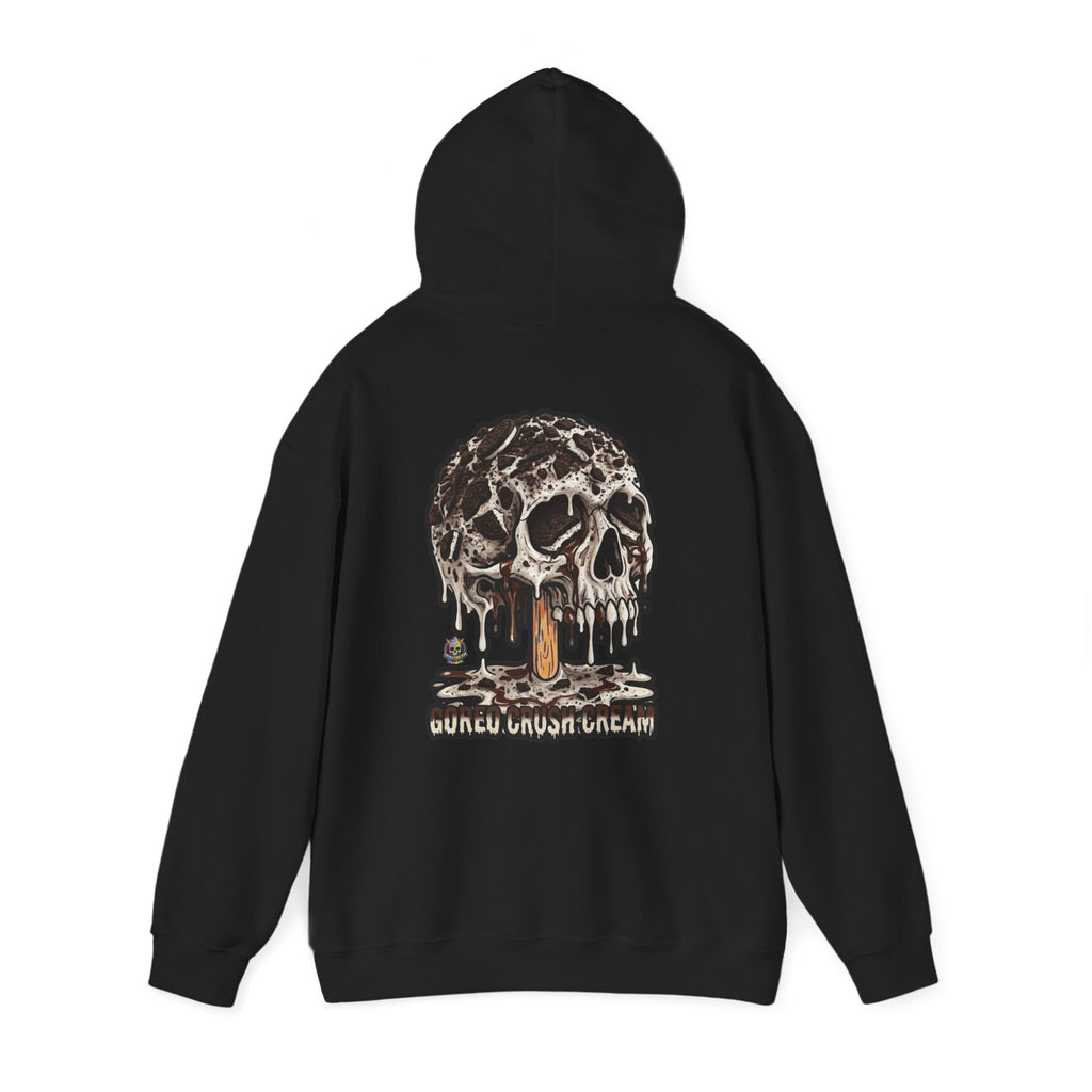 Skullcream-Goreo Crush Cream Hoodie | Dripping Skull Graphic