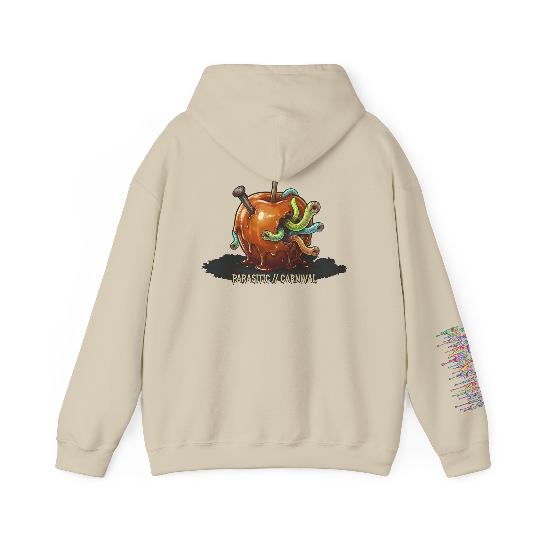 Skullcream Creepy Candy Apple Hoodie — 'Parasitic Carnival' Graphic Pullover