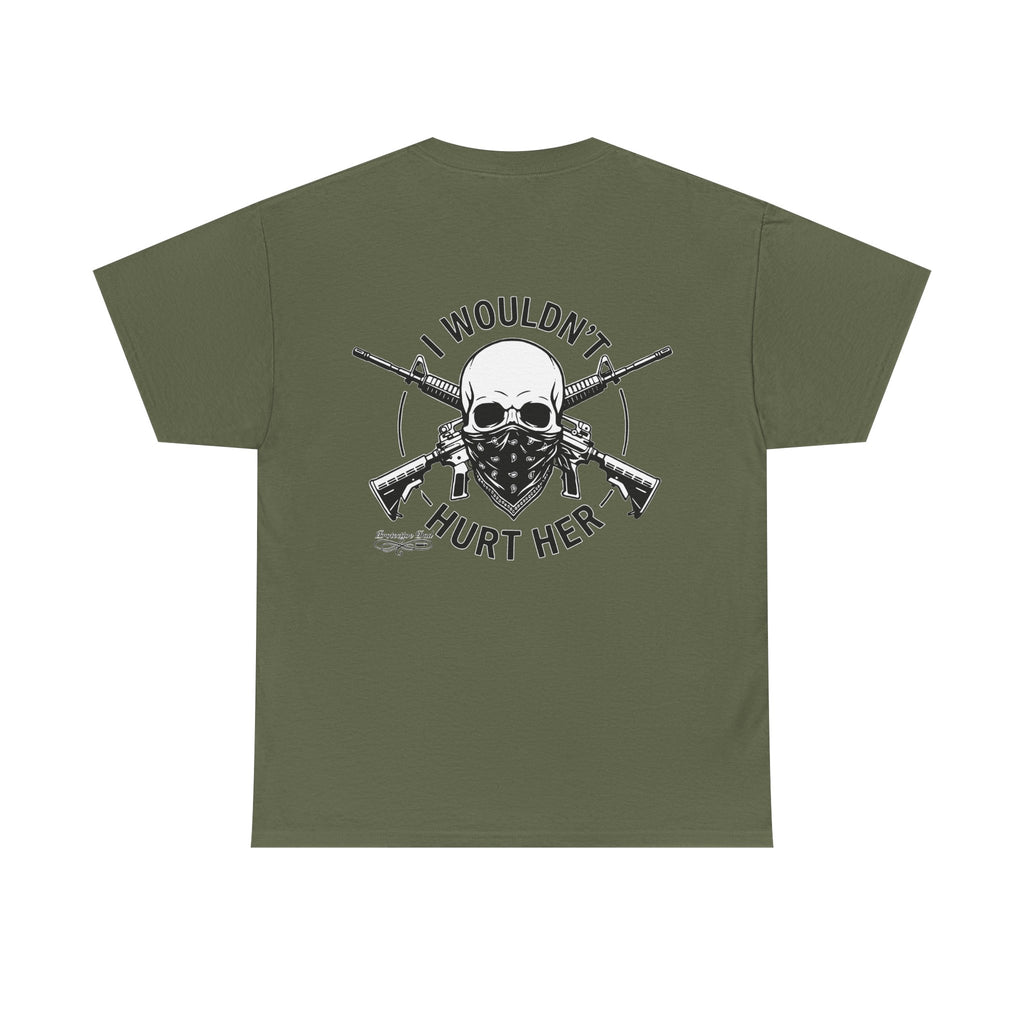 Protective Dad Assault Rifles T-Shirt | Here’s Your Warning
