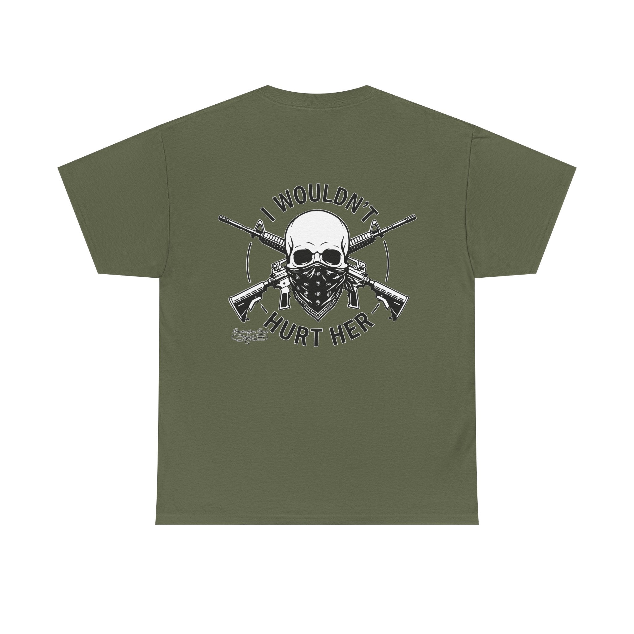 Protective Dad Assault Rifles T-Shirt | Here’s Your Warning