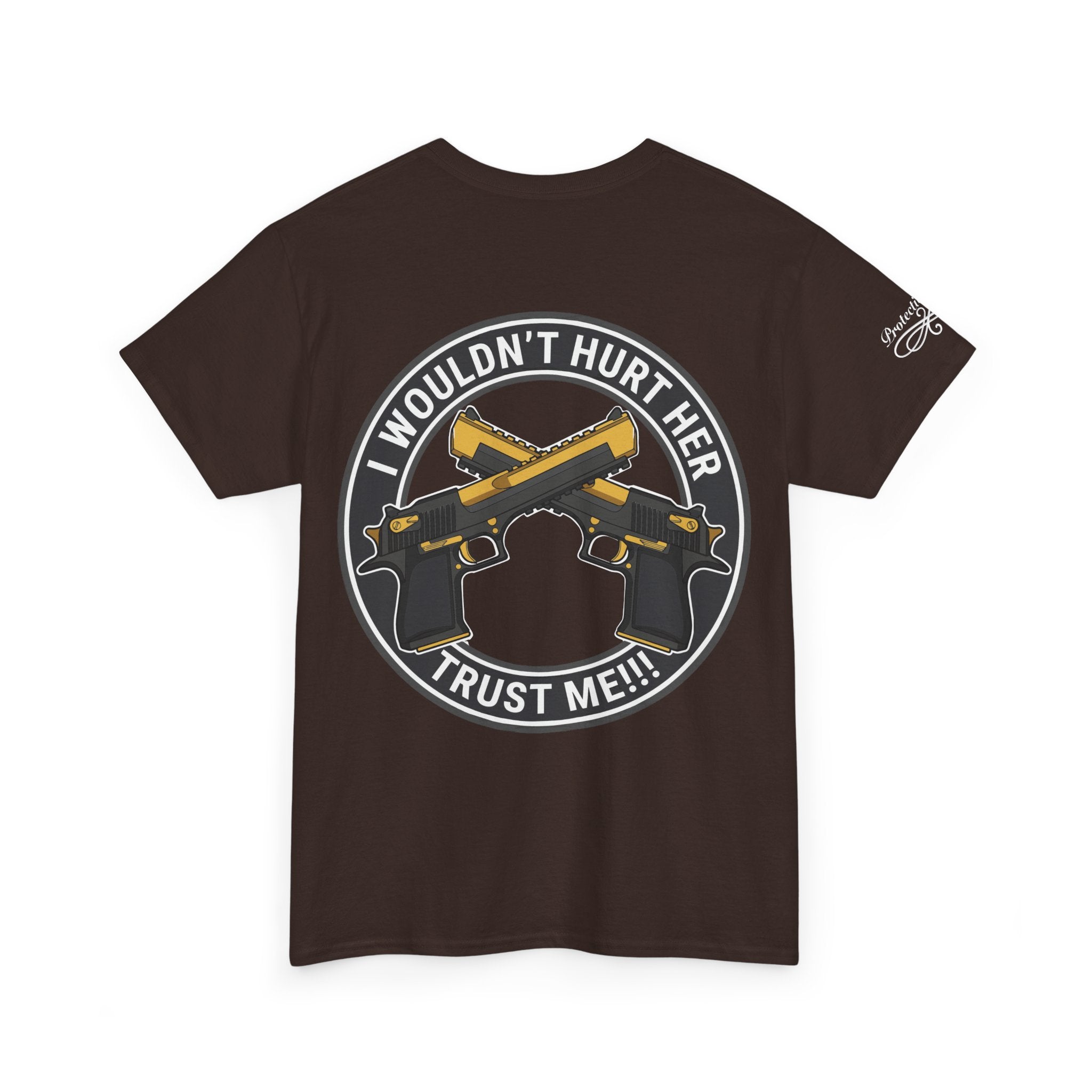 Protective Dad-Pistols T-Shirt | Here’s Your Warning | White Font