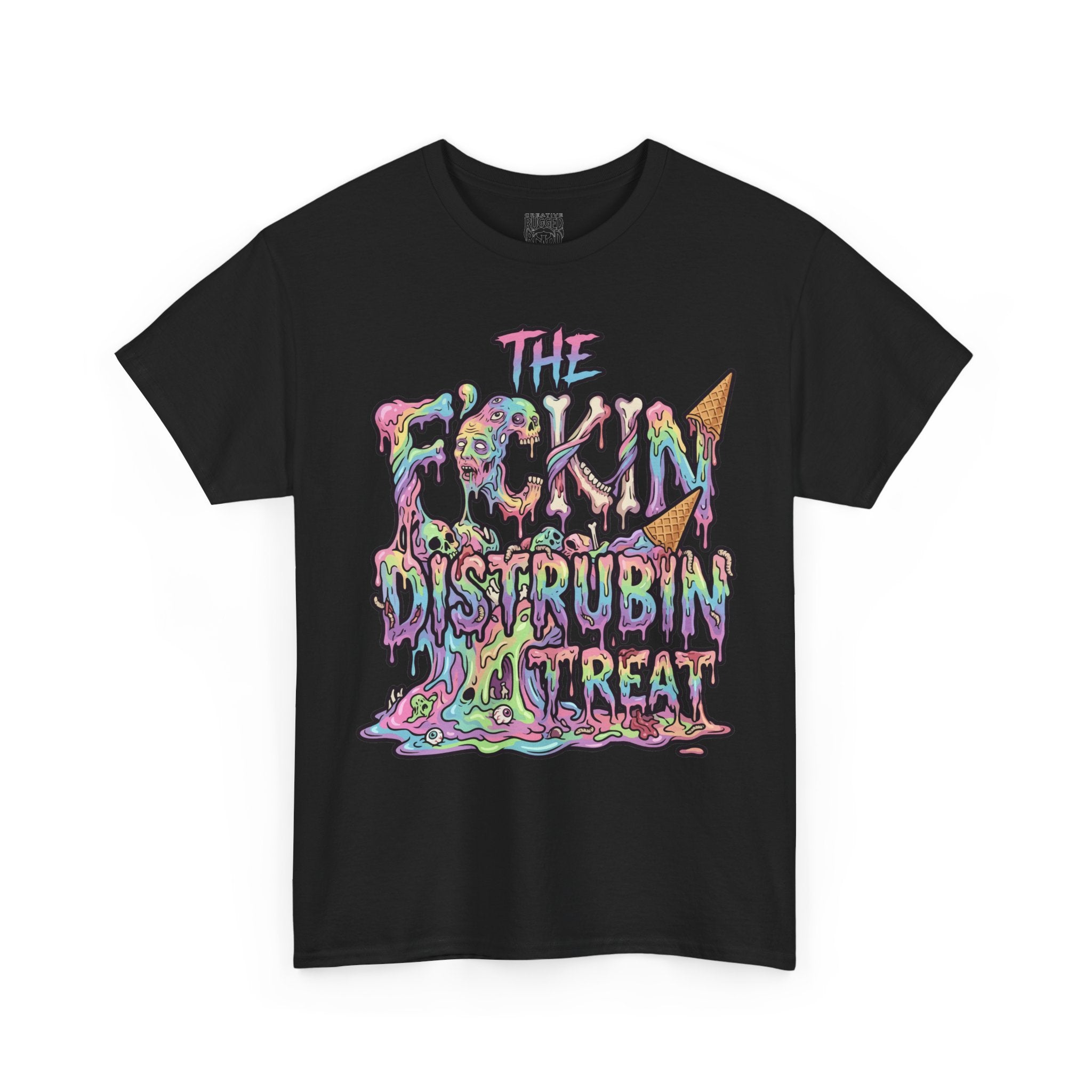 Skullcream-Orangeskull Cream Sickle T-Shirt | Colorful Drip Graphic Tee