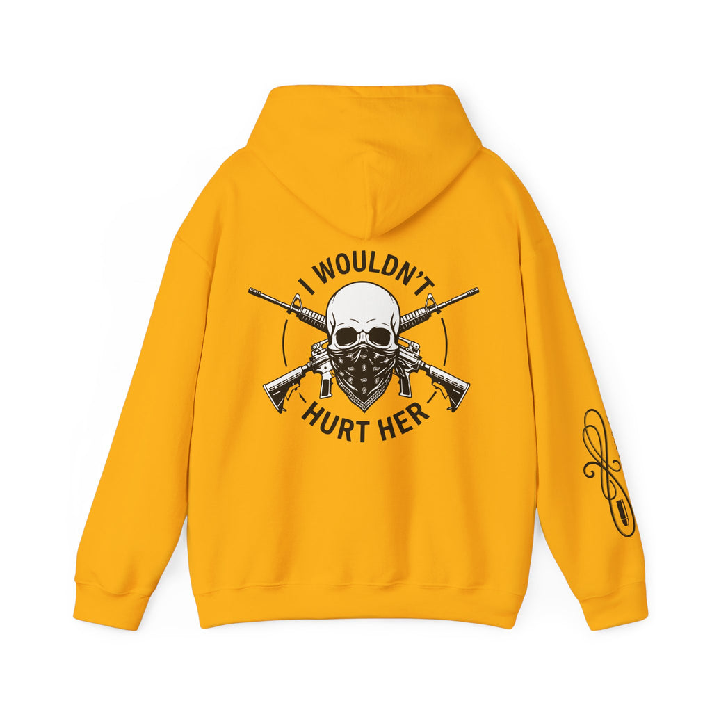Protective Dad-Assault Rifles Hoodie | Here’s Your Warning | Black Font