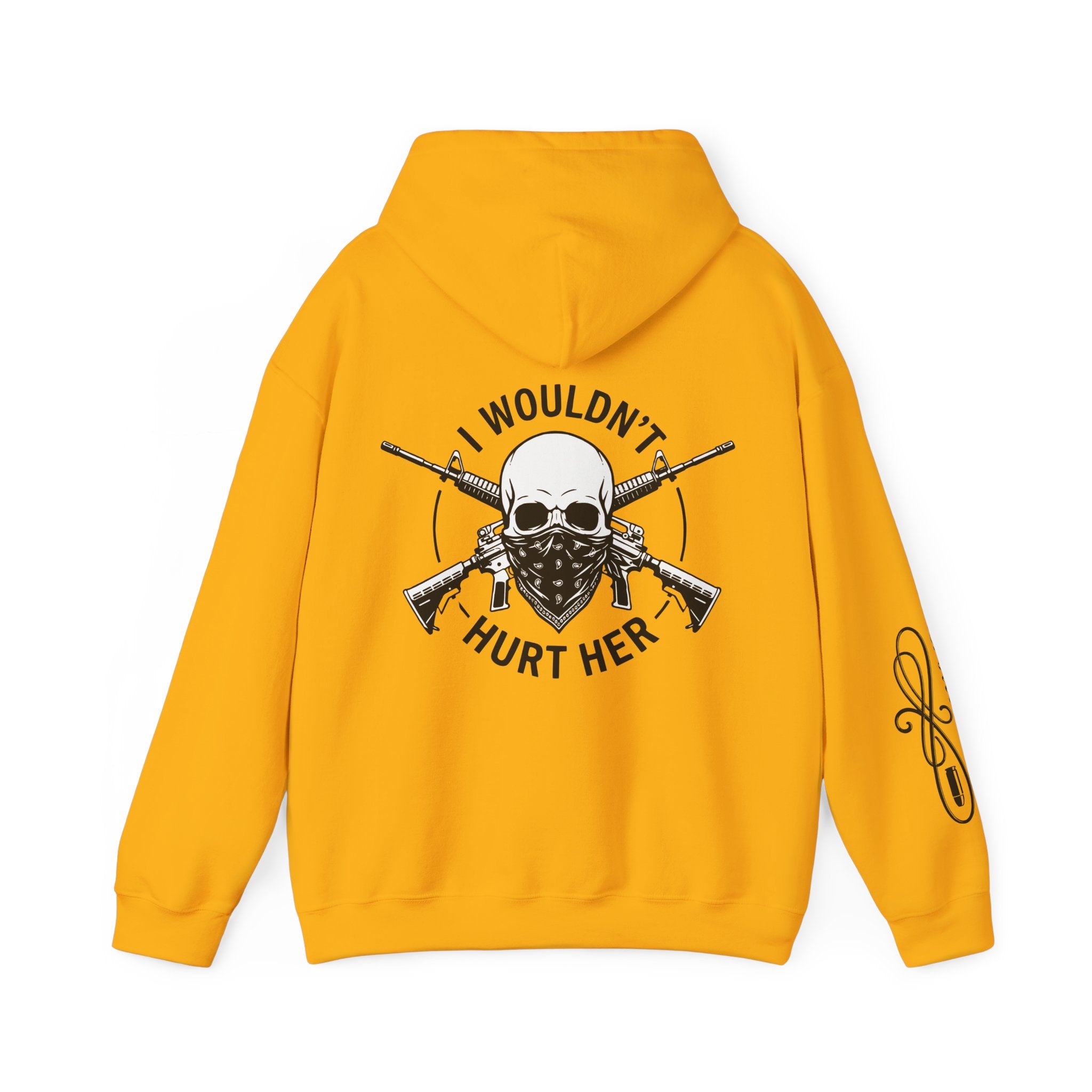 Protective Dad-Assault Rifles Hoodie | Here’s Your Warning | Black Font