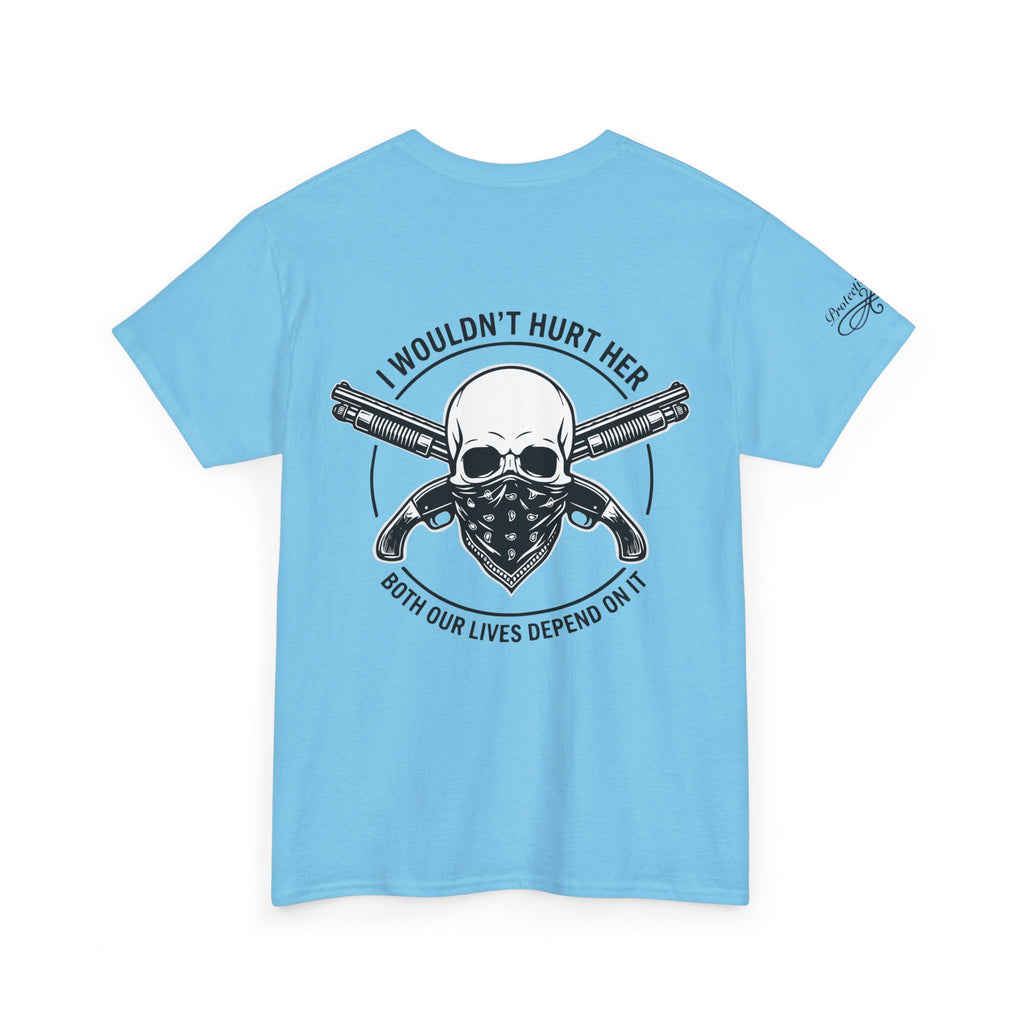 Protective Dad Sawed Off Shotguns T-Shirt | Here’s Your Warning