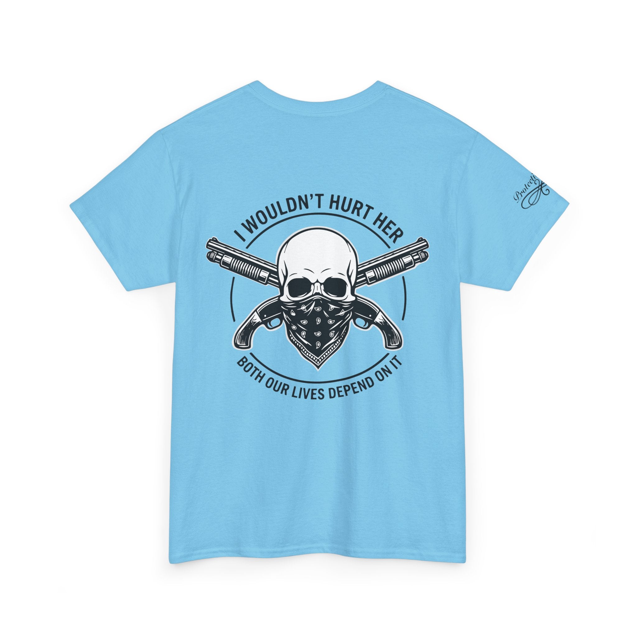 Protective Dad Sawed Off Shotguns T-Shirt | Here’s Your Warning
