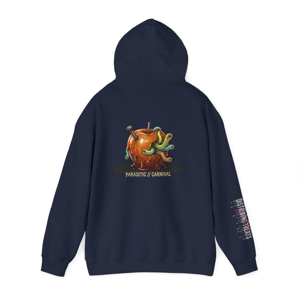 Skullcream Creepy Candy Apple Hoodie — 'Parasitic Carnival' Graphic Pullover