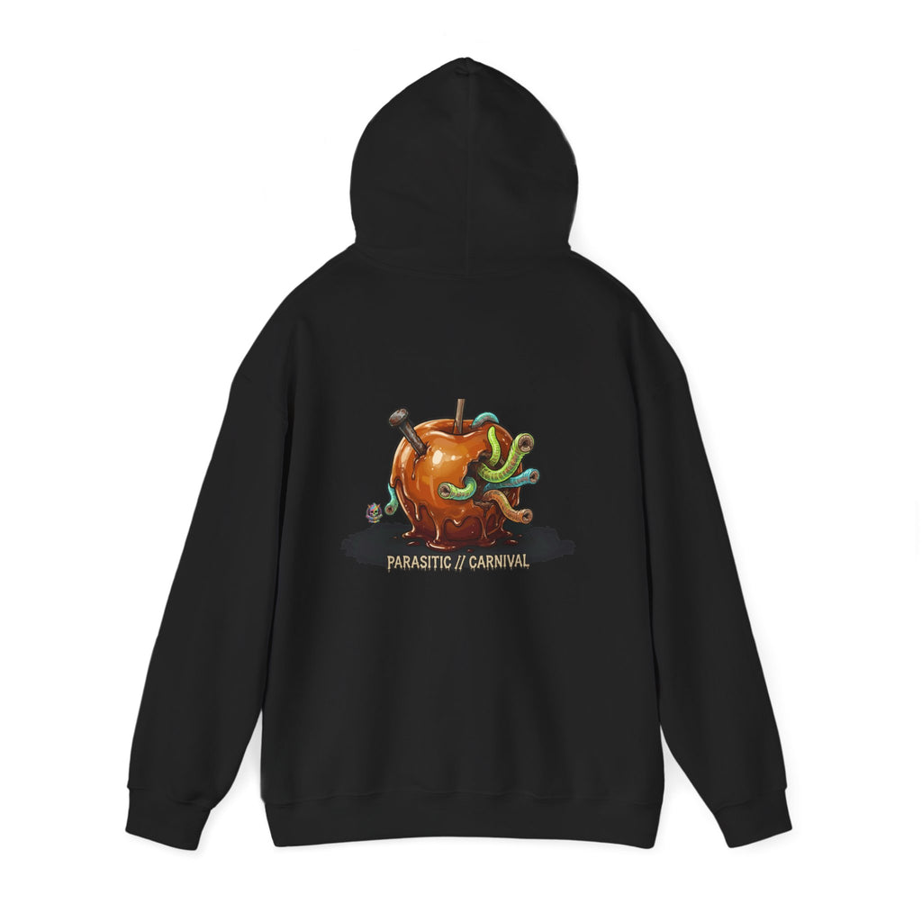 Skullcream Creepy Candy Apple Hoodie — 'Parasitic Carnival' Graphic Pullover