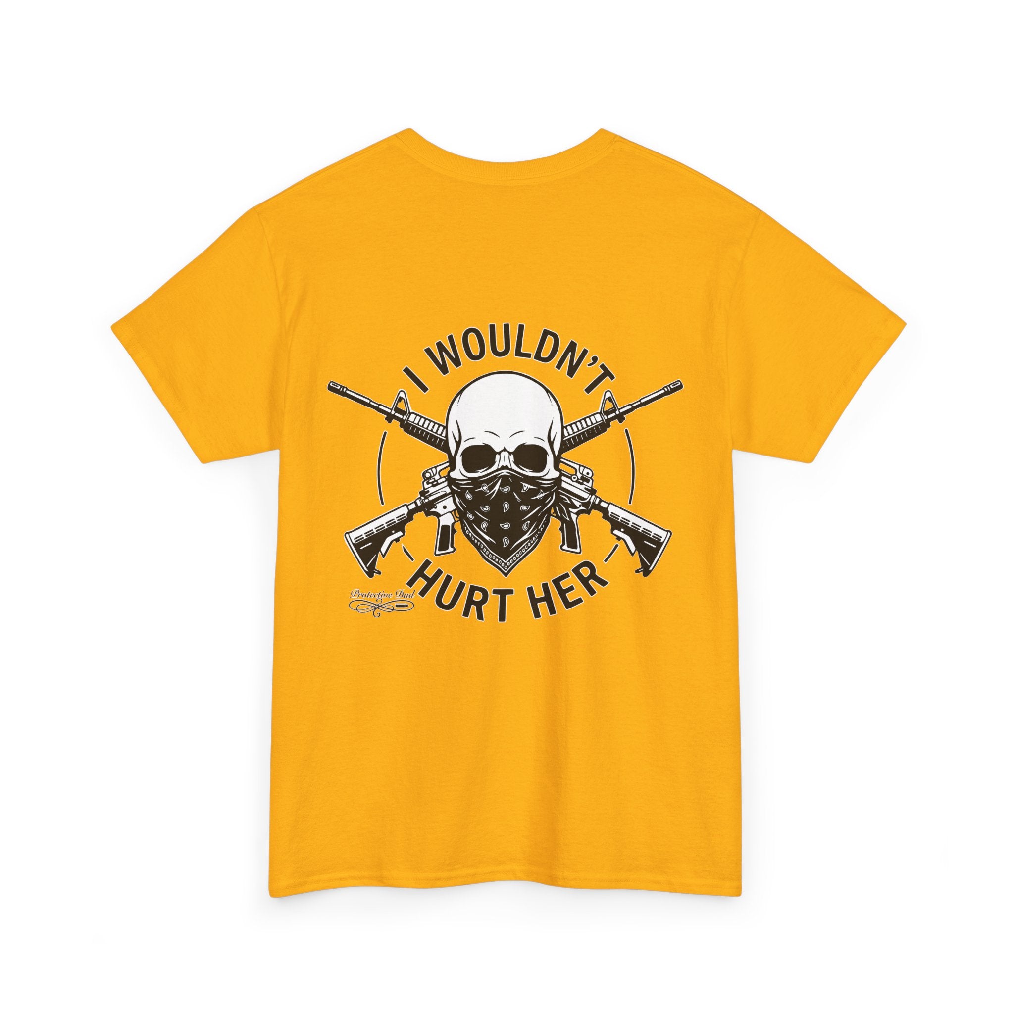 Protective Dad Assault Rifles T-Shirt | Here’s Your Warning