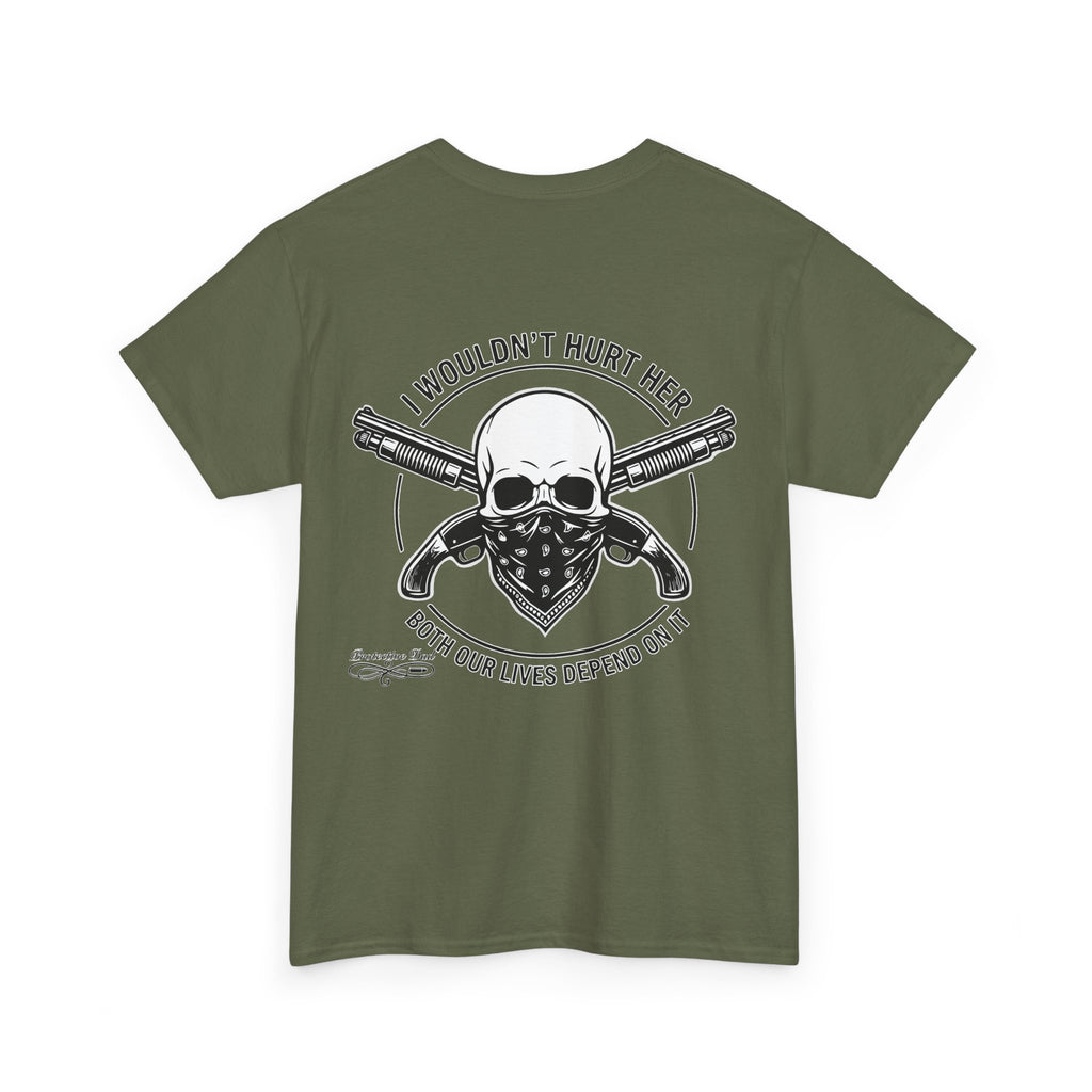 Protective Dad Sawed Off Shotguns T-Shirt | Here’s Your Warning