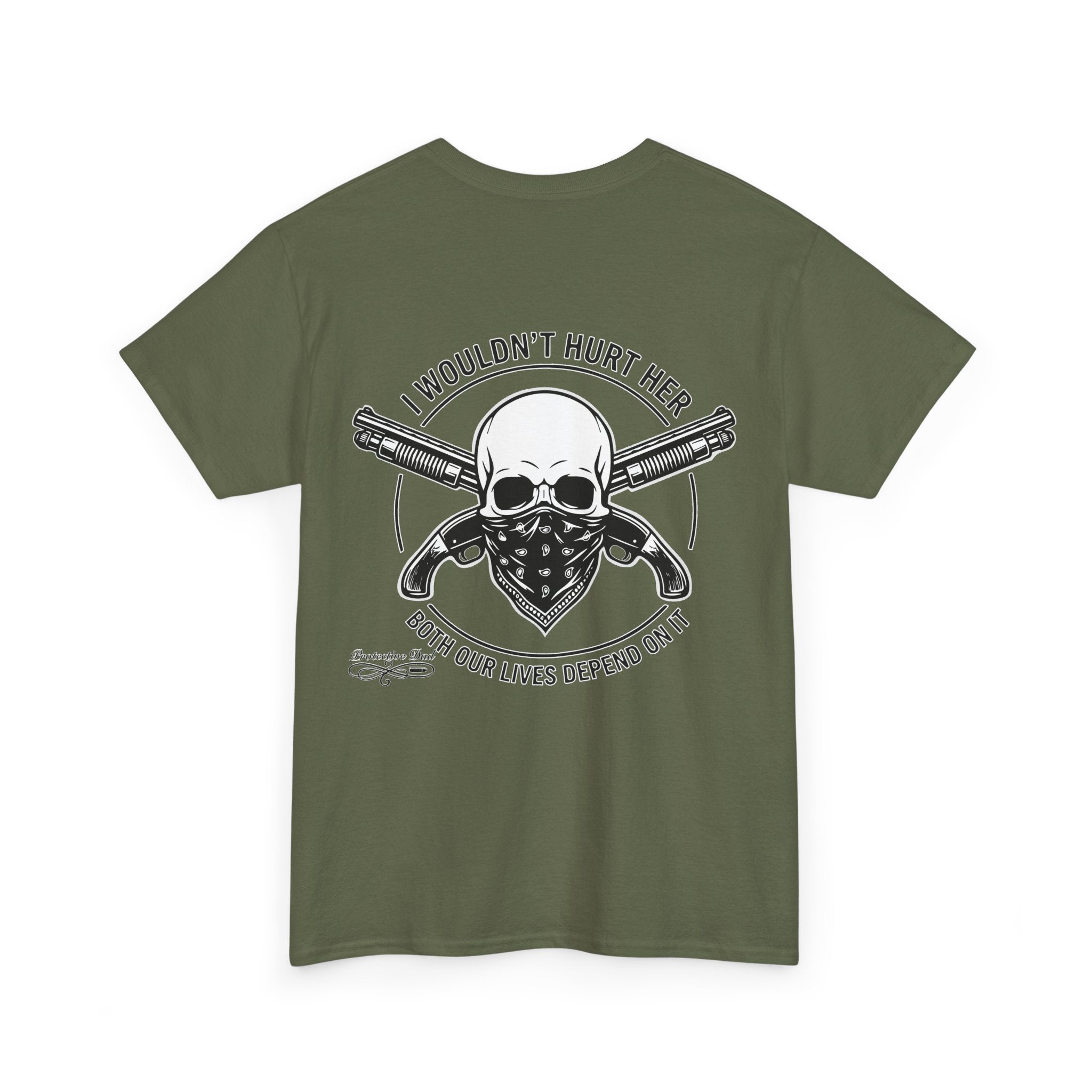 Protective Dad Sawed Off Shotguns T-Shirt | Here’s Your Warning