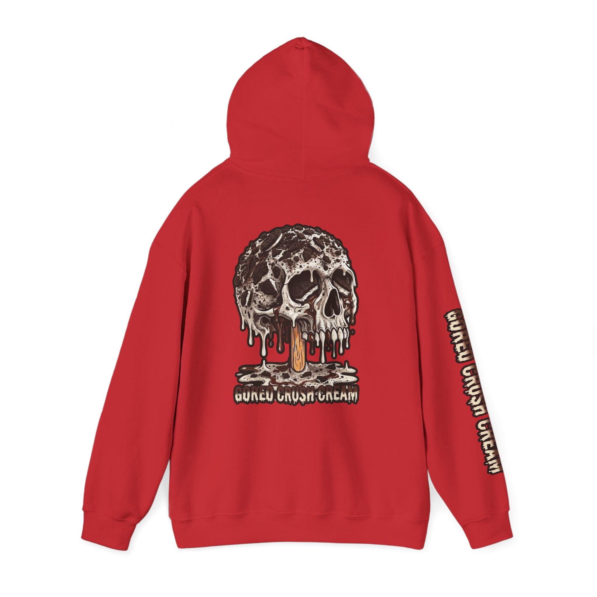 Skullcream-Goreo Crush Cream Hoodie | Dripping Skull Graphic