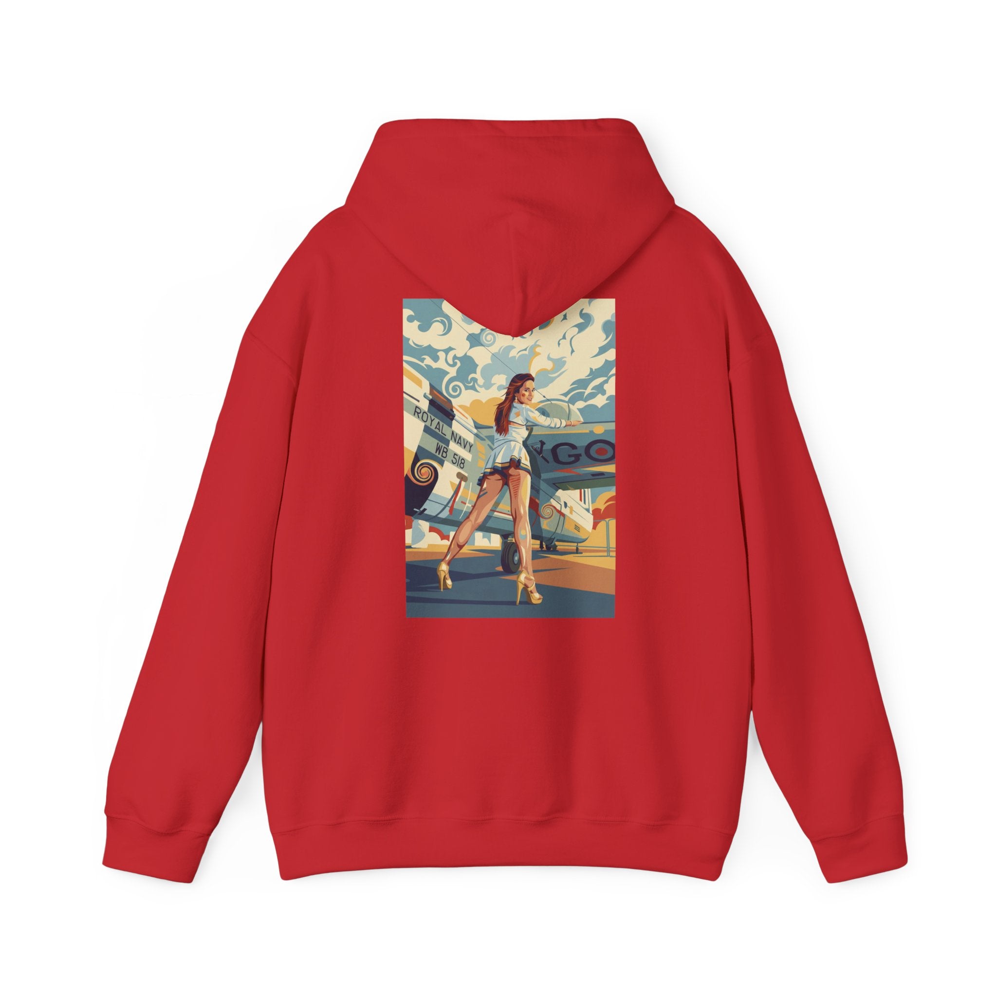 Yes Sir-Pin Up Stewardess Hoodie | Parental Advisory  for the Bearded