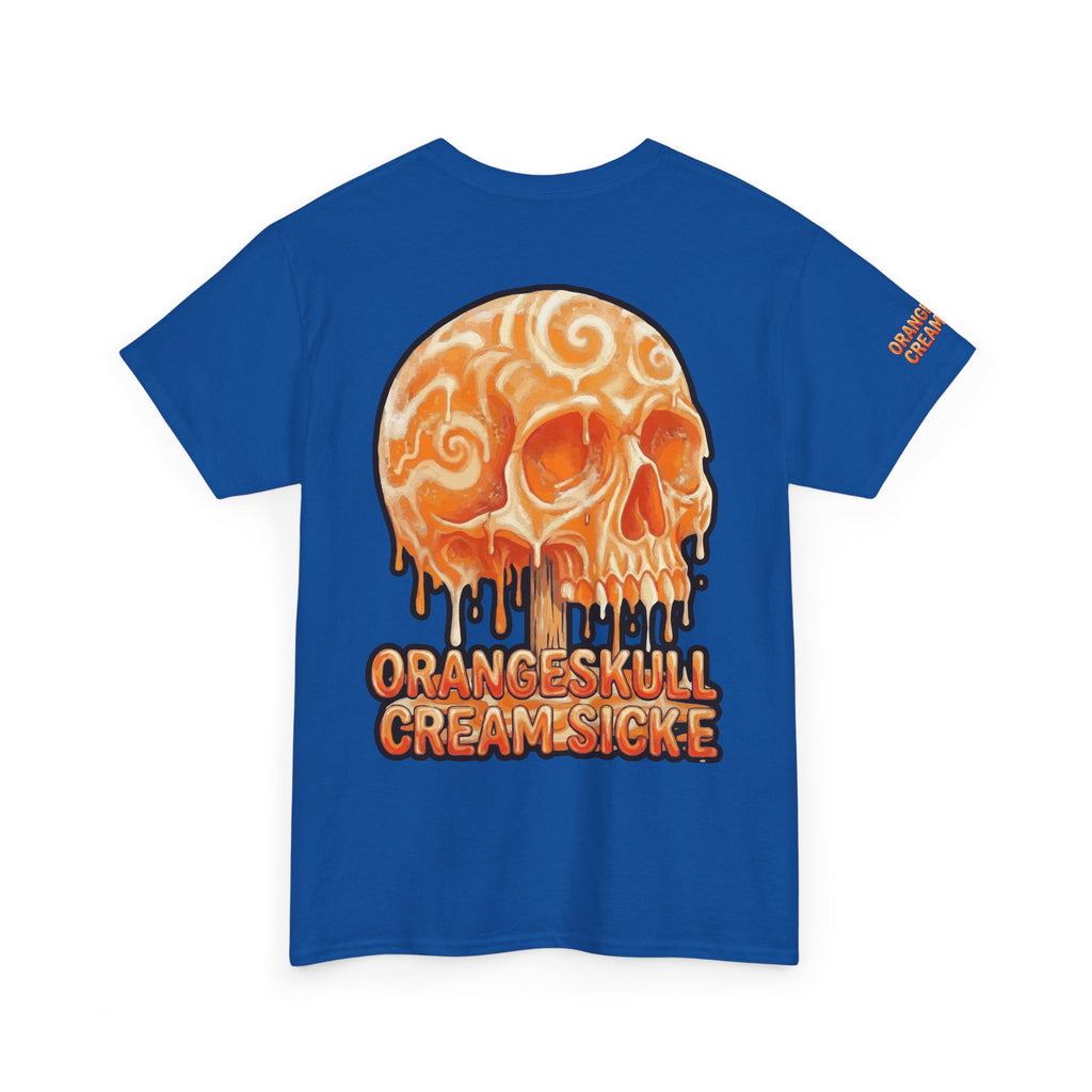 Skullcream-Orangeskull Cream Sickle T-Shirt | Colorful Drip Graphic Tee