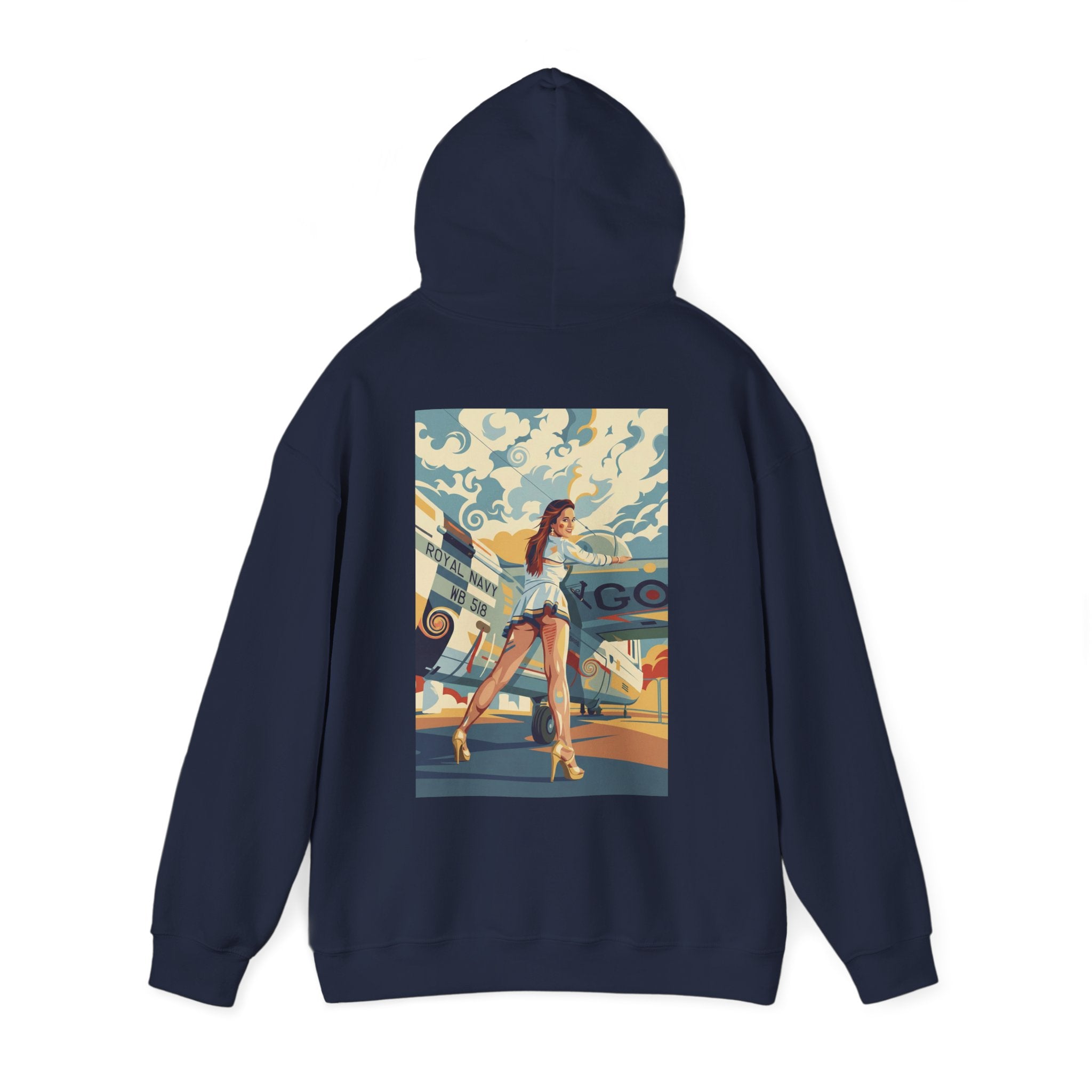 Good Girls-Pin Up Stewardess Hoodie | Parental Advisory  for the Bearded
