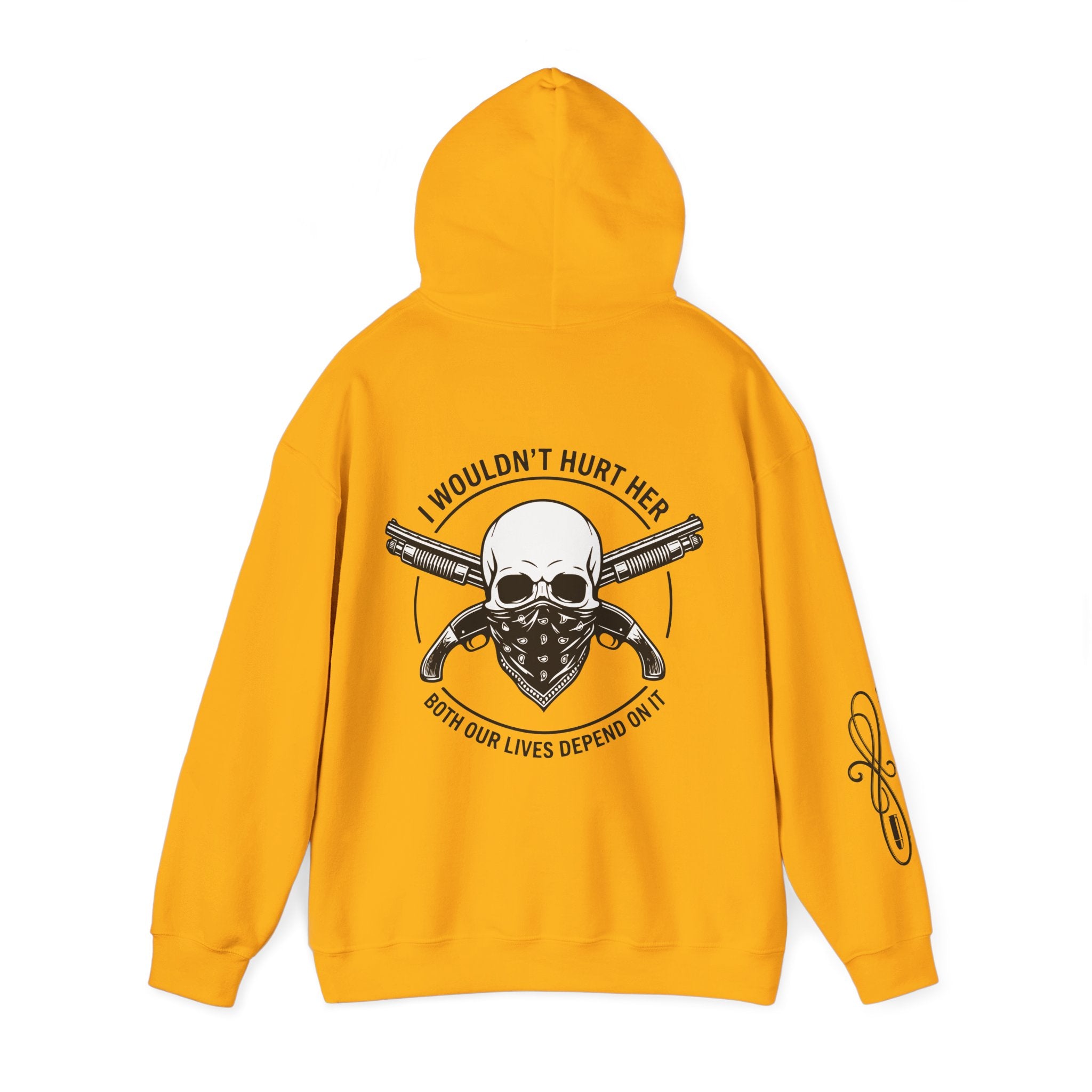 Protective Dad-Sawed Off Shotguns Hoodie | Here’s Your Warning | Black Font