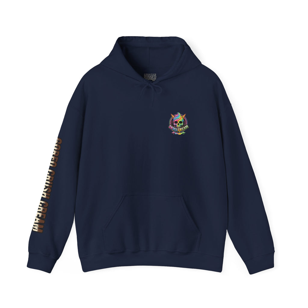 Skullcream-Goreo Crush Cream Hoodie | Dripping Skull Graphic