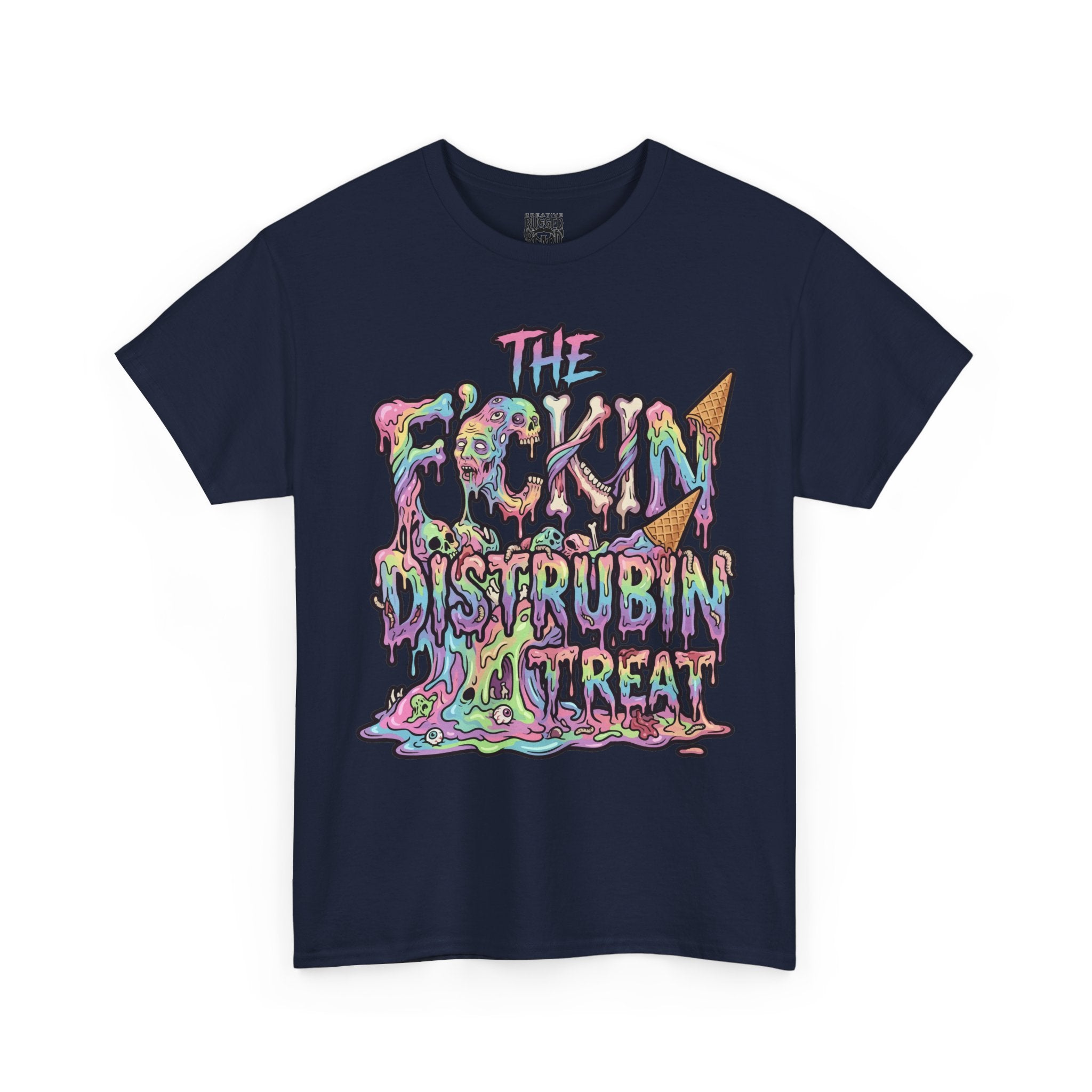 Skullcream-Orangeskull Cream Sickle T-Shirt | Colorful Drip Graphic Tee