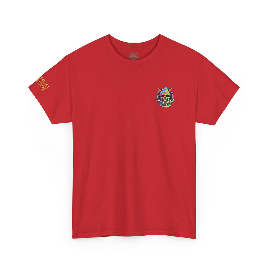 Skullcream-Orangeskull Cream Sickle T-Shirt | Colorful Drip Graphic Tee