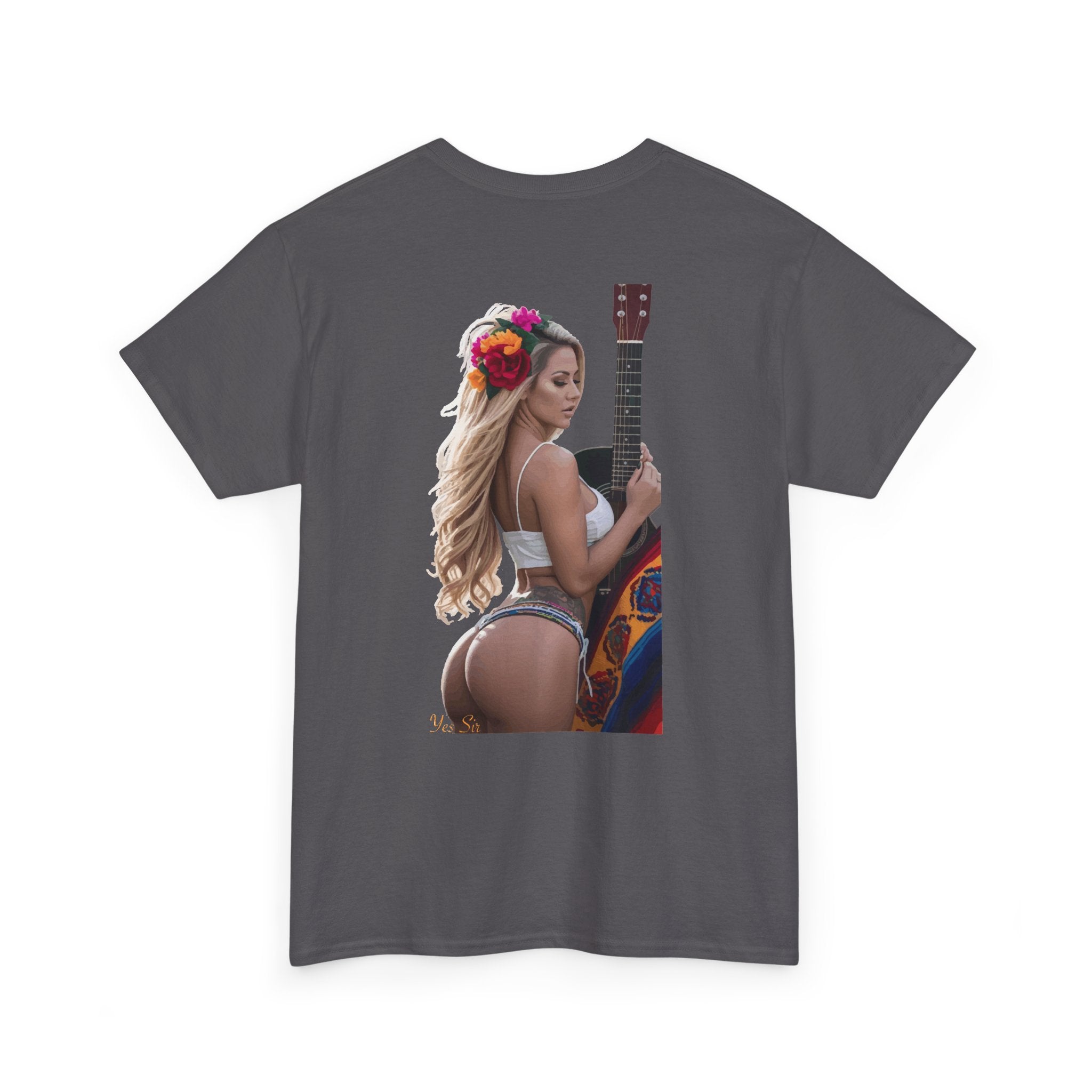 Pretty Flowers-Yes Sir T-Shirt | Parental Advisory  for the Bearded