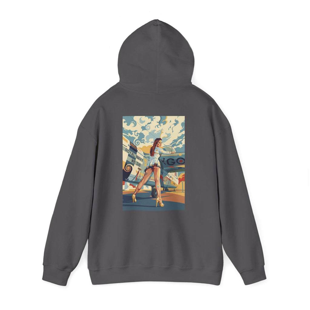 Yes Sir-Pin Up Stewardess Hoodie | Parental Advisory  for the Bearded