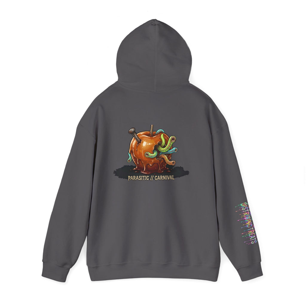 Skullcream Creepy Candy Apple Hoodie — 'Parasitic Carnival' Graphic Pullover