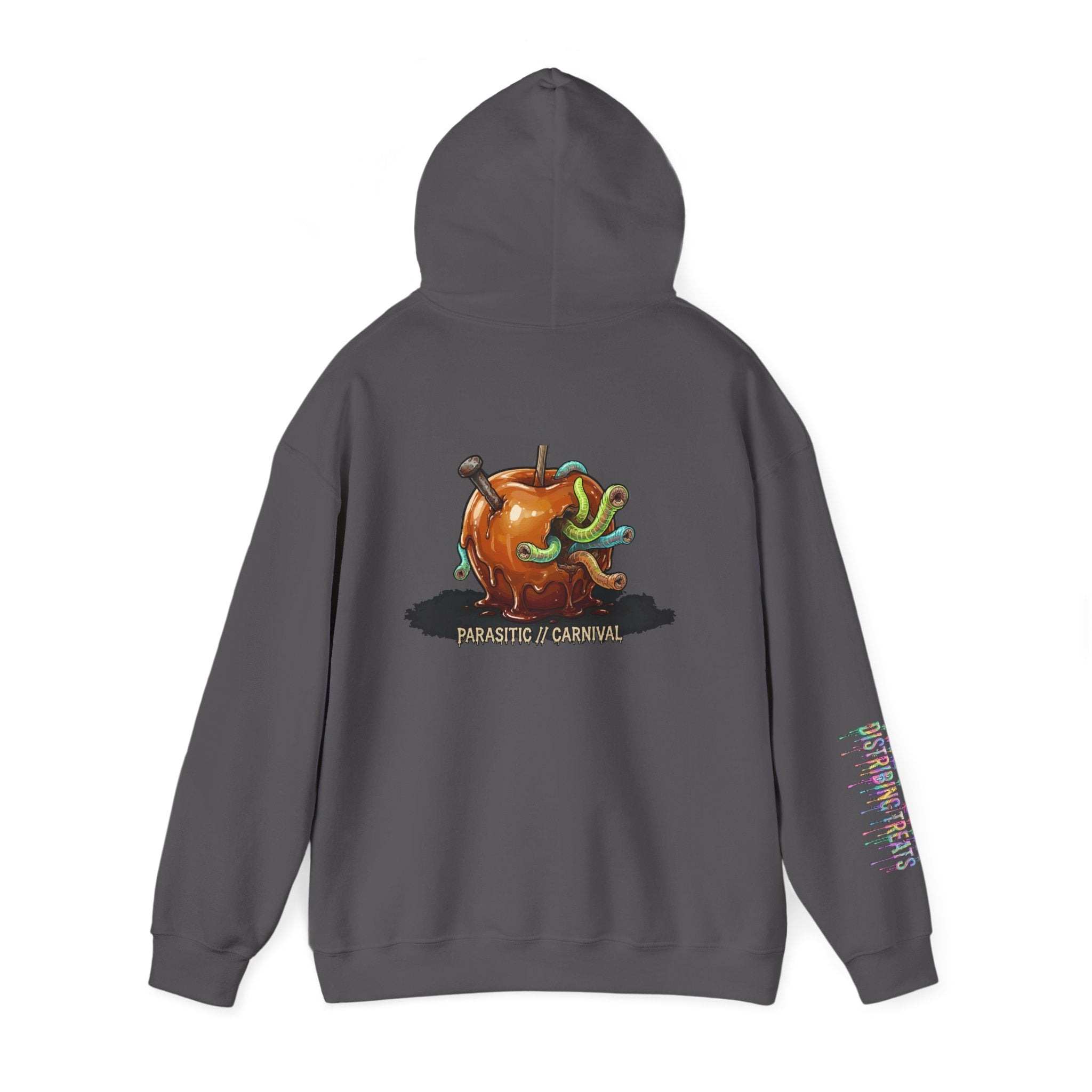 Skullcream Creepy Candy Apple Hoodie — 'Parasitic Carnival' Graphic Pullover