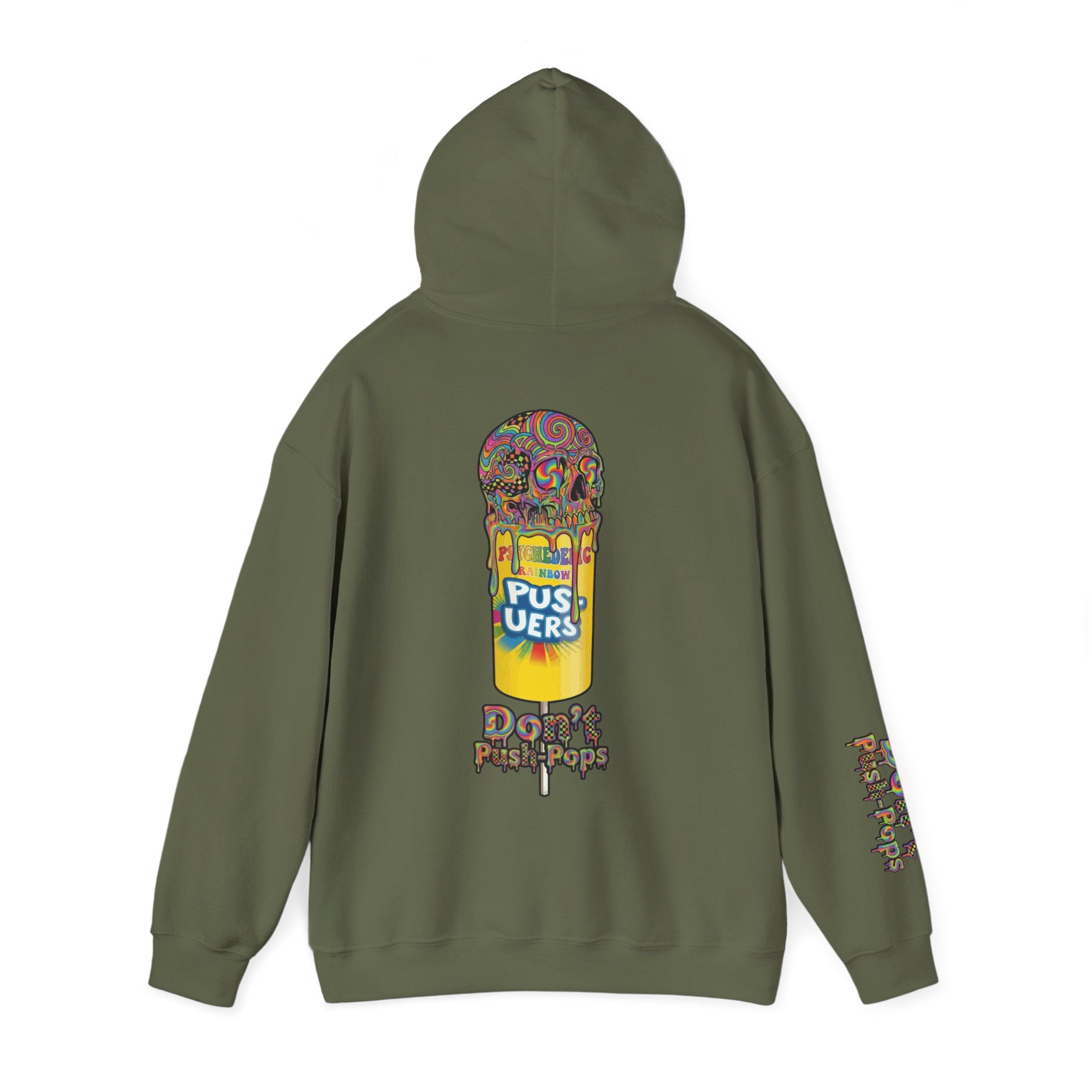 Skullcream-Don’t Push-Pops Hoodie | Dripping Skull Graphic